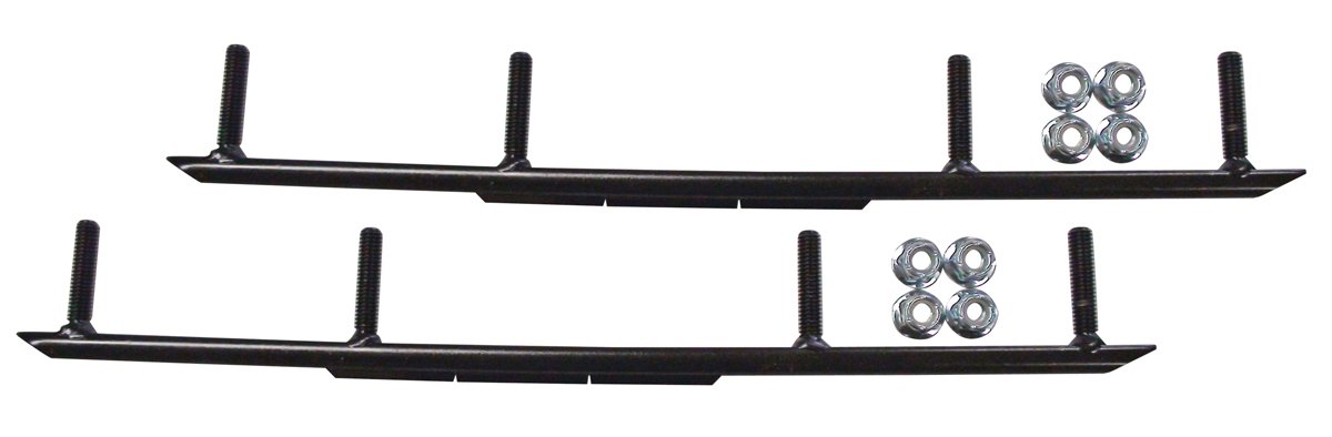 C&A Pro Orange Razor Snowmobile Skis with 6