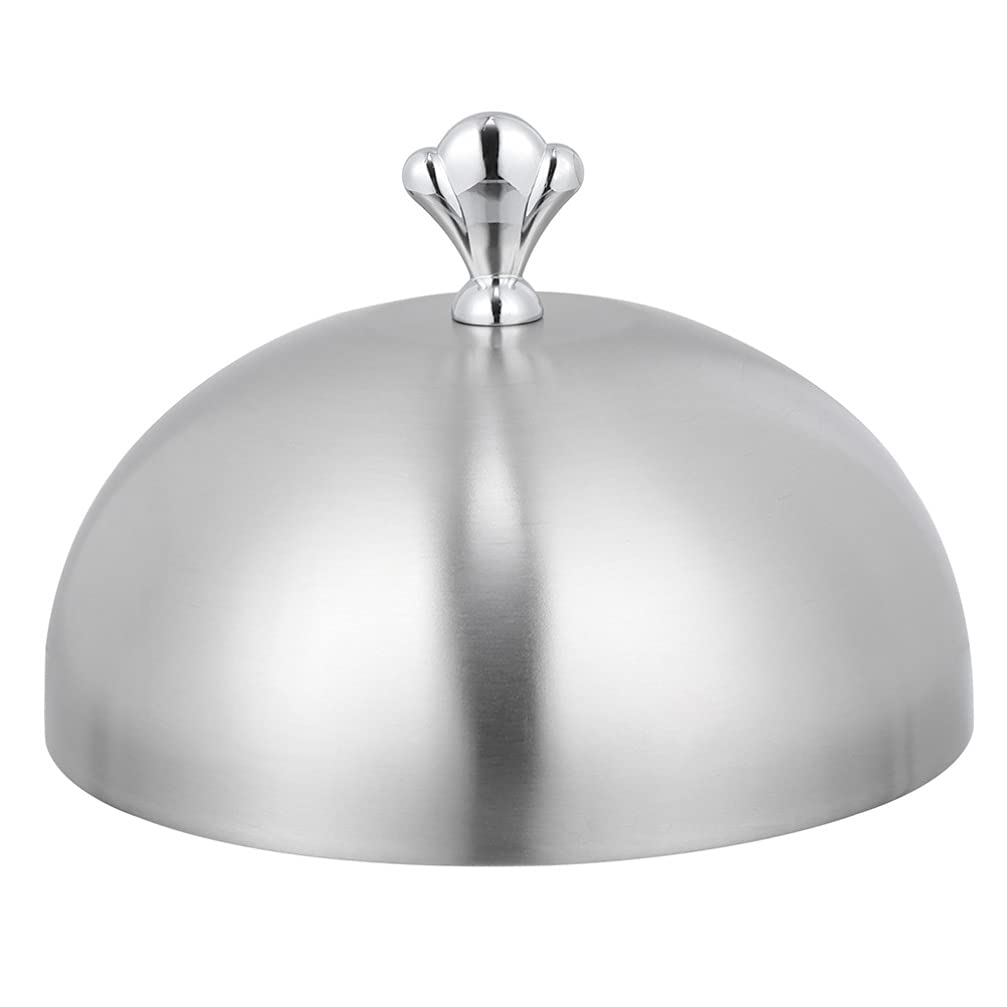 Premium Stainless Steel Food Dome - Bell Tent Design for Steak, BBQ & Indoor Grilling - Elegant Western Food Cover for Serving & Presentation - Rustproof Round Food Umbrella for Parties, Camping & Restaurants