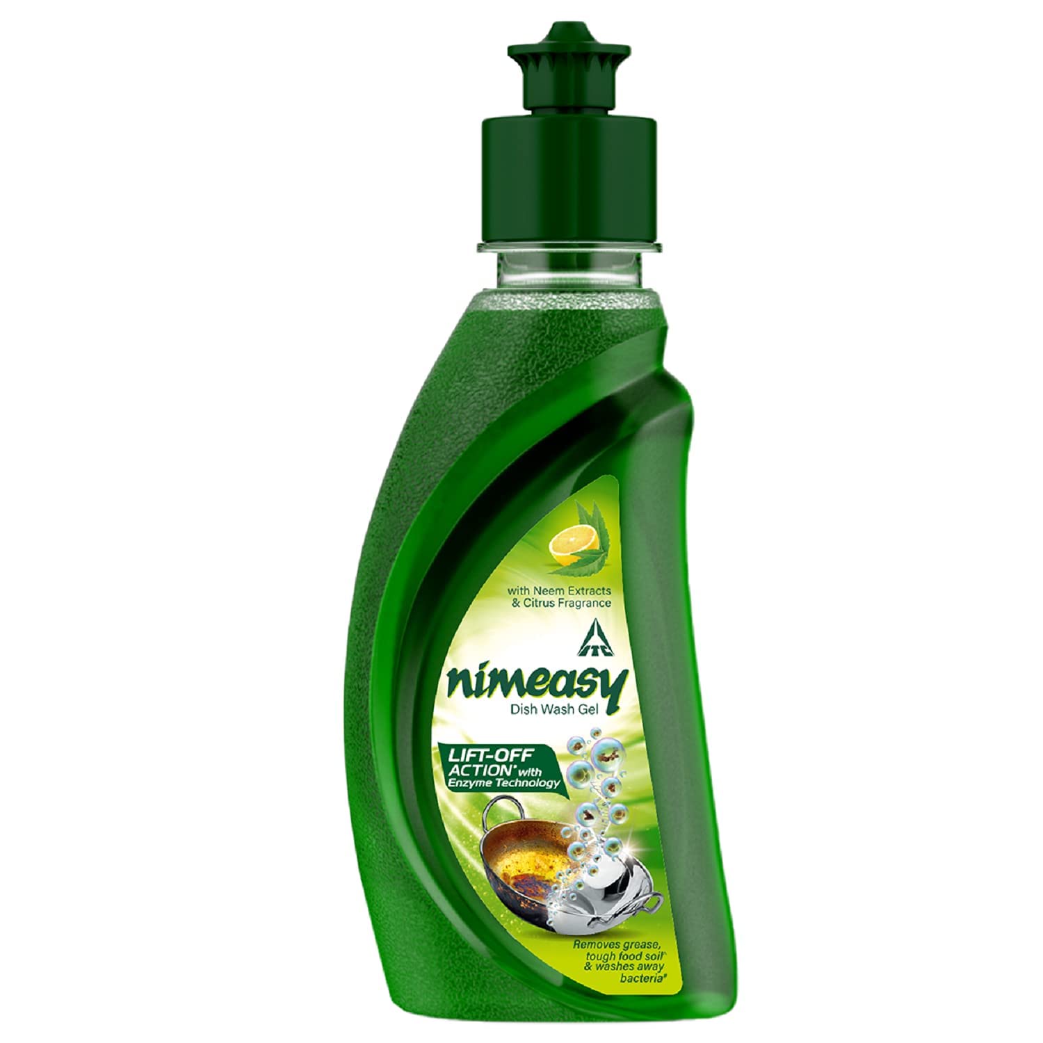 ITC Nimeasy Dishwashing Liquid Gel - Powerful Kitchen Cleaner with Enzyme Technology, Removes Grease & Oil Stains - Lemon Citrus Scented Utensil Cleaner (500ml) - Ideal for Daily Dishwashing, Pots & Pans Cleaning, and Kitchen Surface Sanitizing