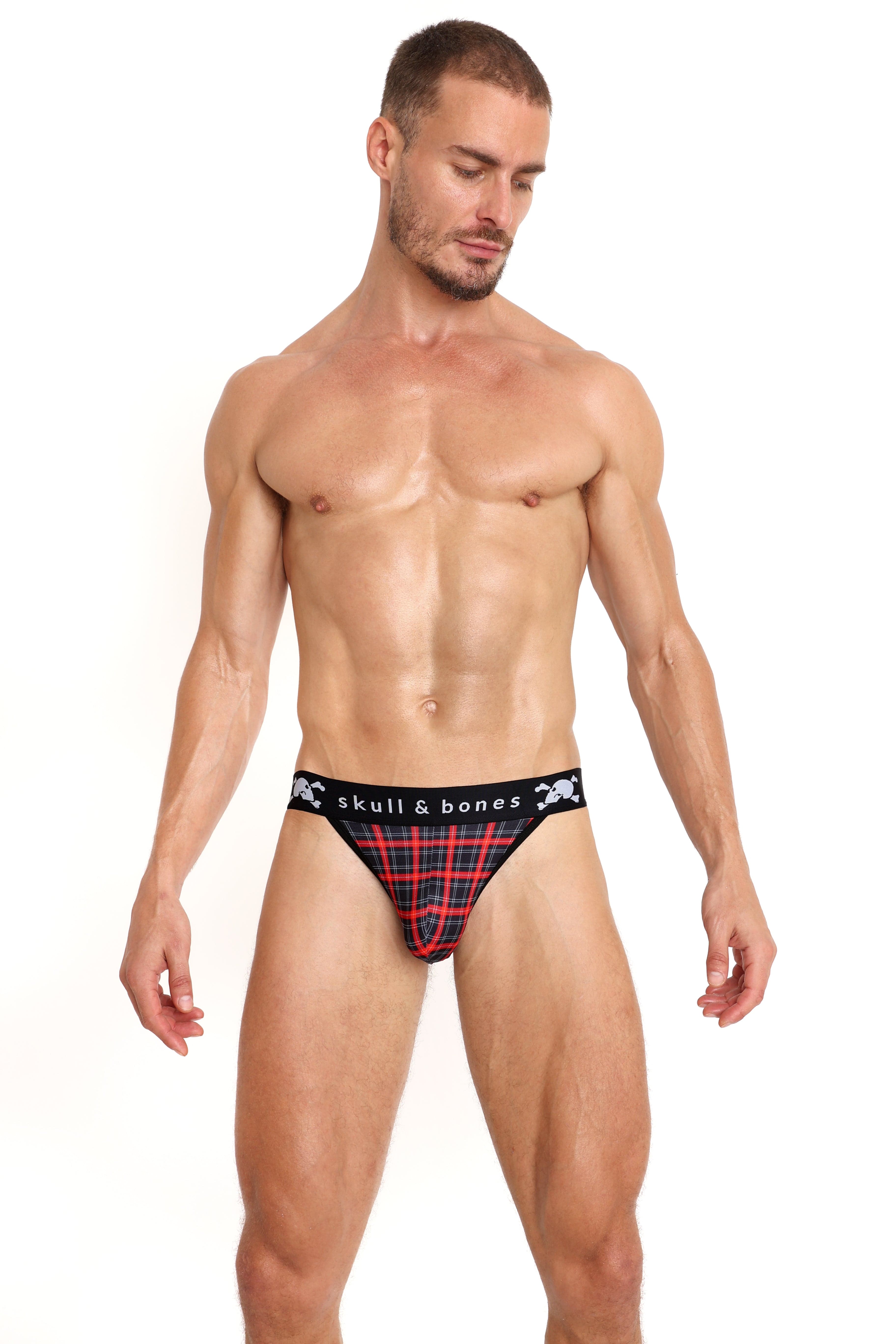 Tartan Plaid Sport Briefs for Men - Comfortable Cotton Underwear for Active Lifestyles - Perfect for Gym, Running & Everyday Wear