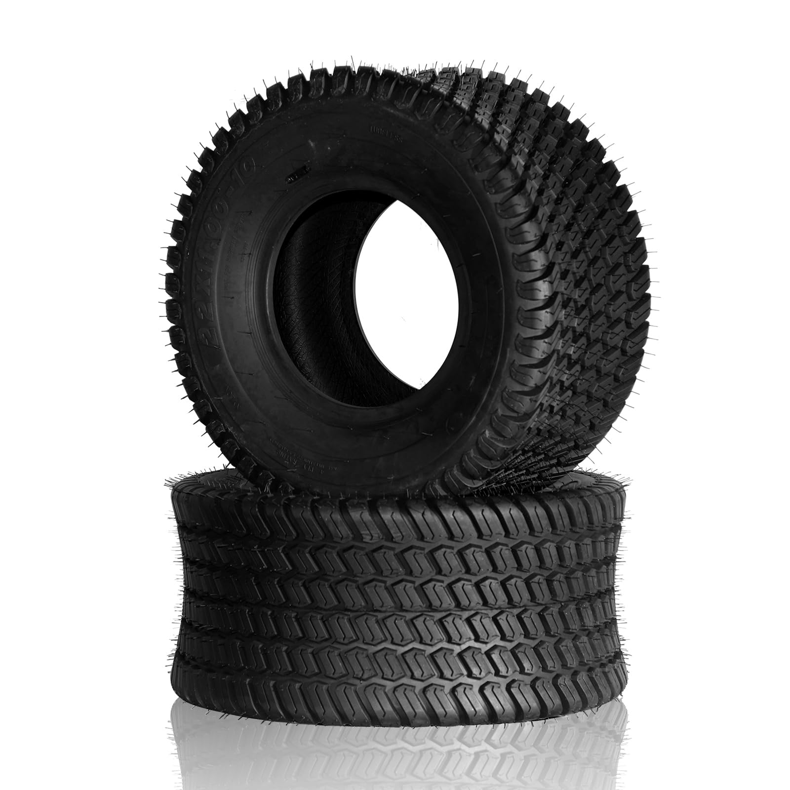 SUNROAD 22x11-10 Tubeless Lawn Mower Tires - Set of 2 (4PR, 22 PSI, 1480Lbs Max Load) - Perfect for Garden Tractors, Turf Equipment & Golf Carts - Ideal for Lawn Maintenance, Landscaping & Smooth Terrain Riding