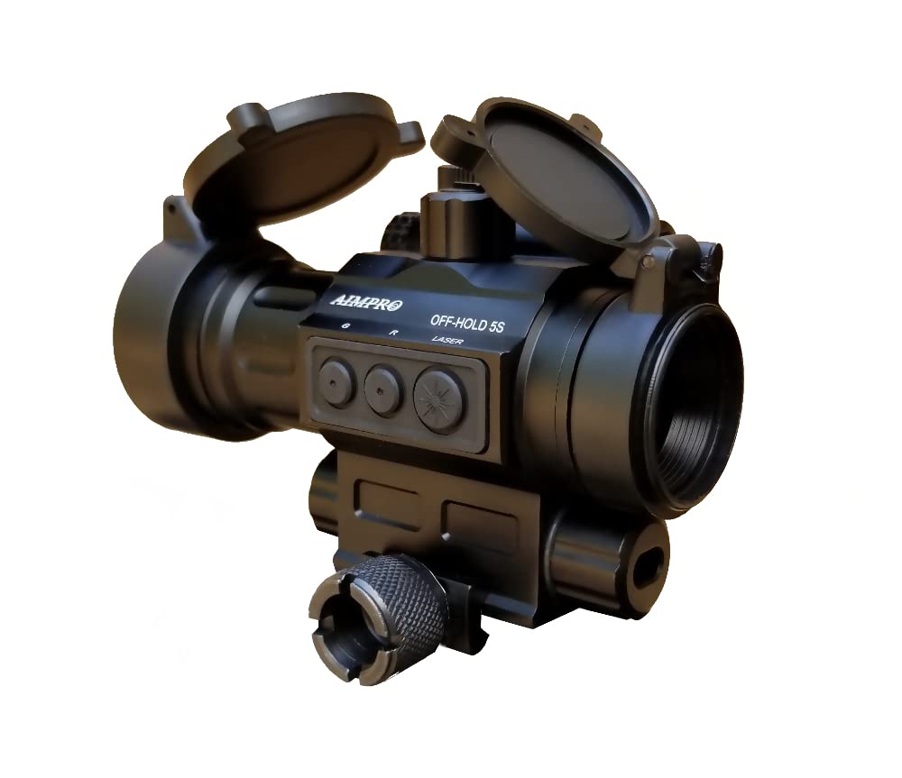 Tactical Red Dot Reflex Sight with Red Laser Combo - High Precision Optical Scope for Pistols & Rifles - Ideal for Hunting, Shooting Range & Home Defense