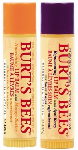 Burt's Bees 100% Natural Lip Balm 4-Pack - Beeswax, Pomegranate, Acai Berry & Mango Butter - Moisturizing & Soothing Lip Care for Dry Lips - Perfect for Daily Use, Travel & Gifts