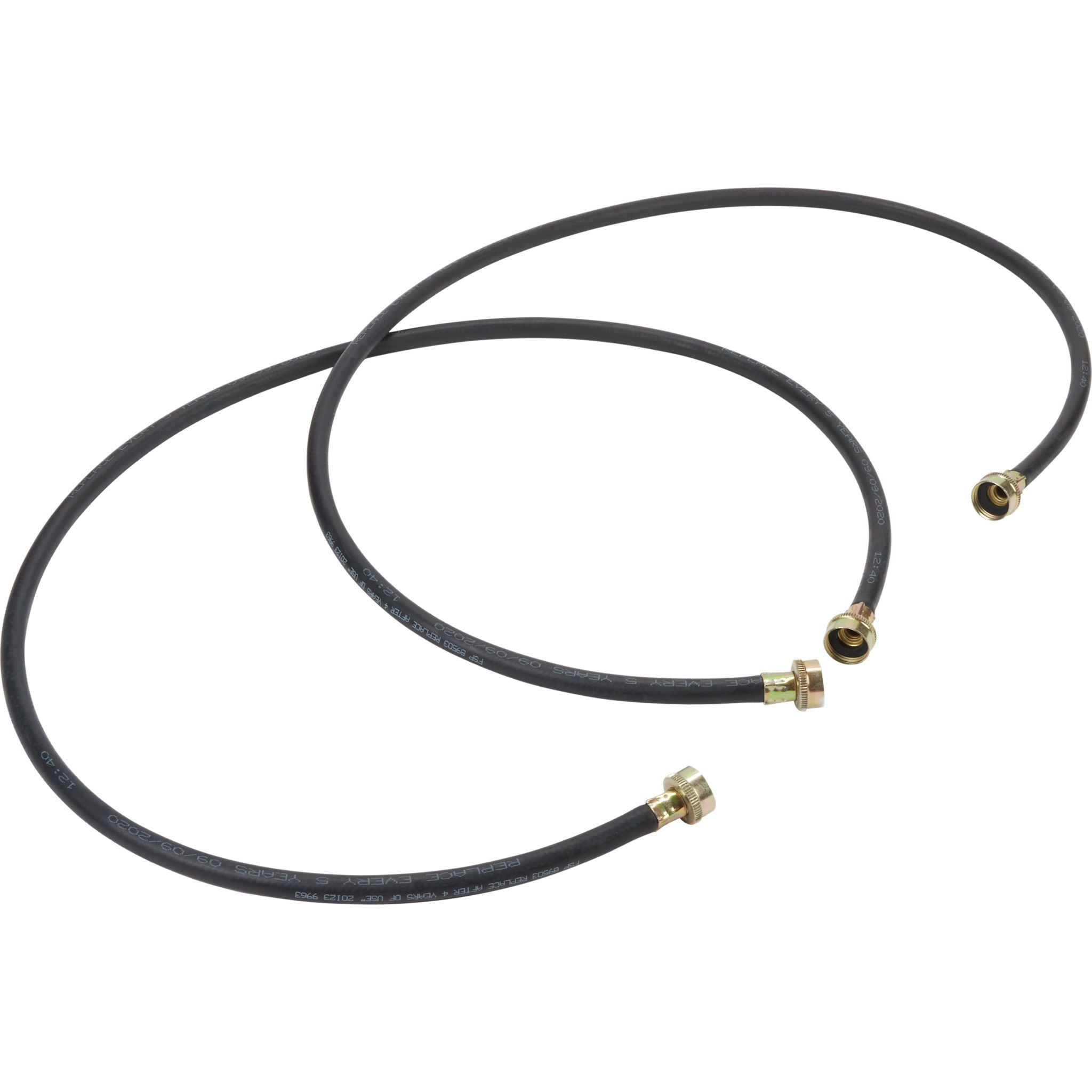 5'L Washer Hose Set of 2 - Heavy Duty Washing Machine Hoses for Laundry Room & Utility Room - Leak Proof & Durable
