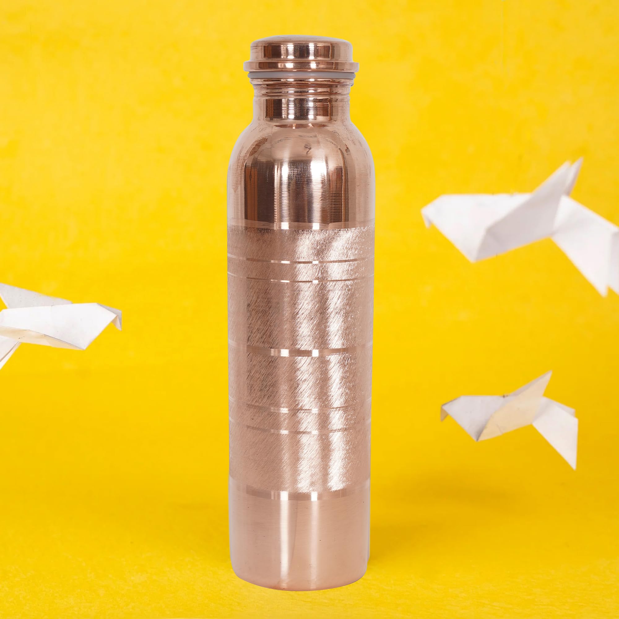 Pure Copper Water Bottle 34 Oz - Leak Proof, BPA-Free, Ayurvedic Water Storage for Health Benefits | Perfect for Yoga, Meditation & Daily Hydration