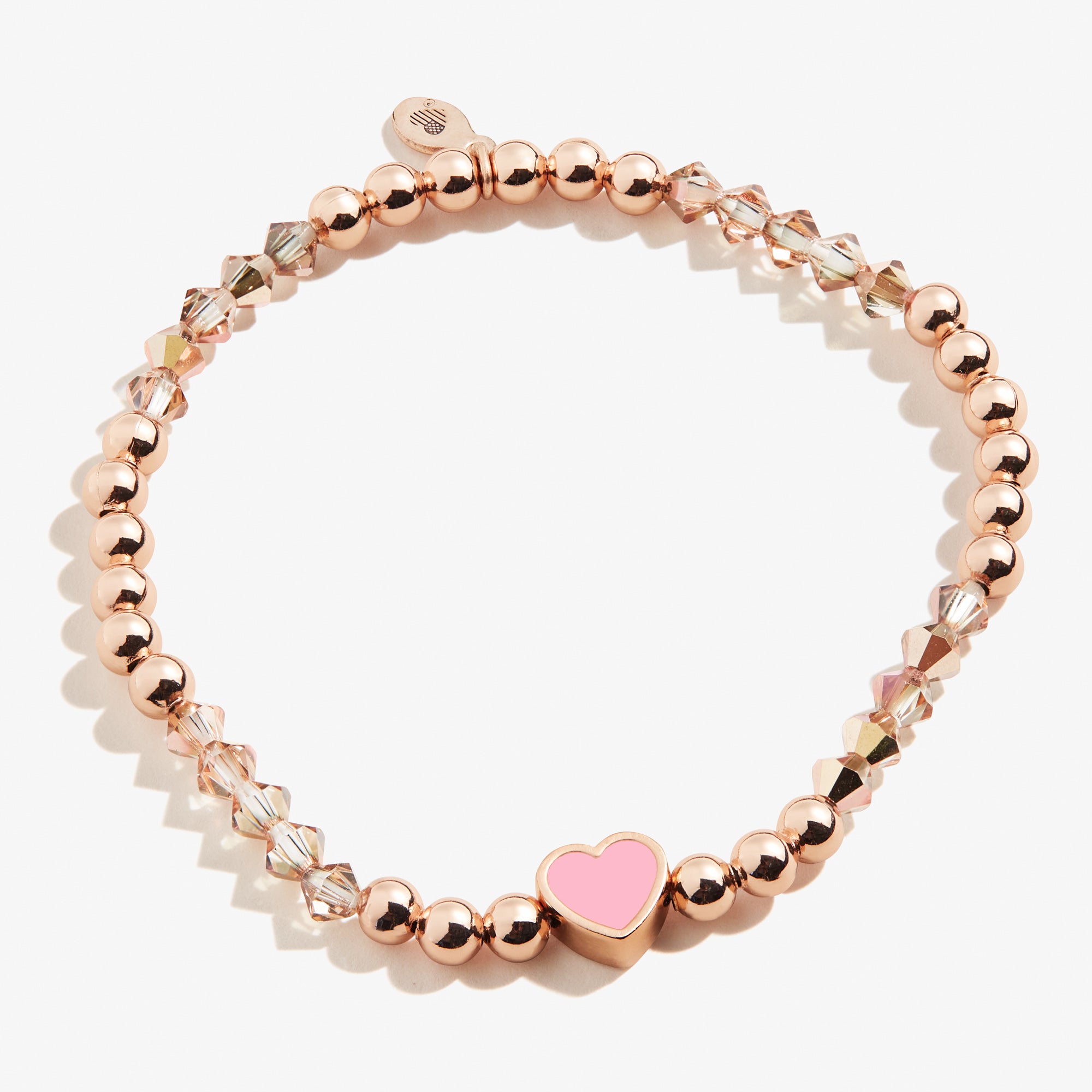 Pink Heart Stretch Bracelet - Adjustable Elastic Beaded Jewelry for Women & Girls - Perfect for Valentine's Day, Birthday Gifts & Everyday Wear