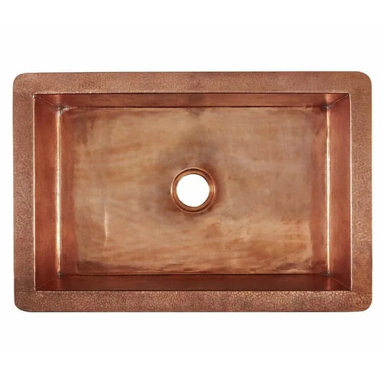 Handcrafted Copper Farmhouse Kitchen Sink 33