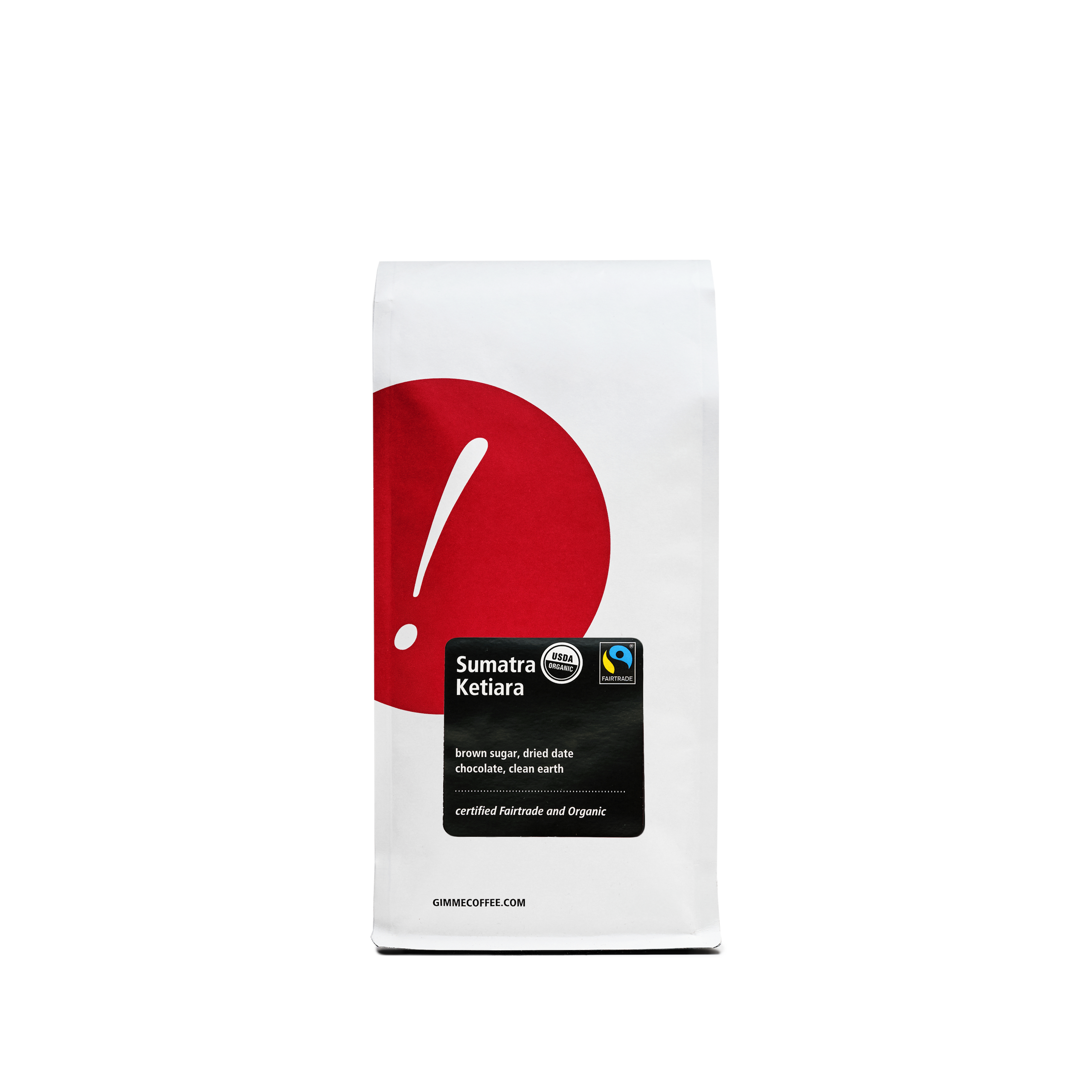 Organic Sumatra Ketiara Single Origin Coffee Beans - Fair Trade, Arabica, Medium Roast - Perfect for Home Brewing, Office, and Gifts