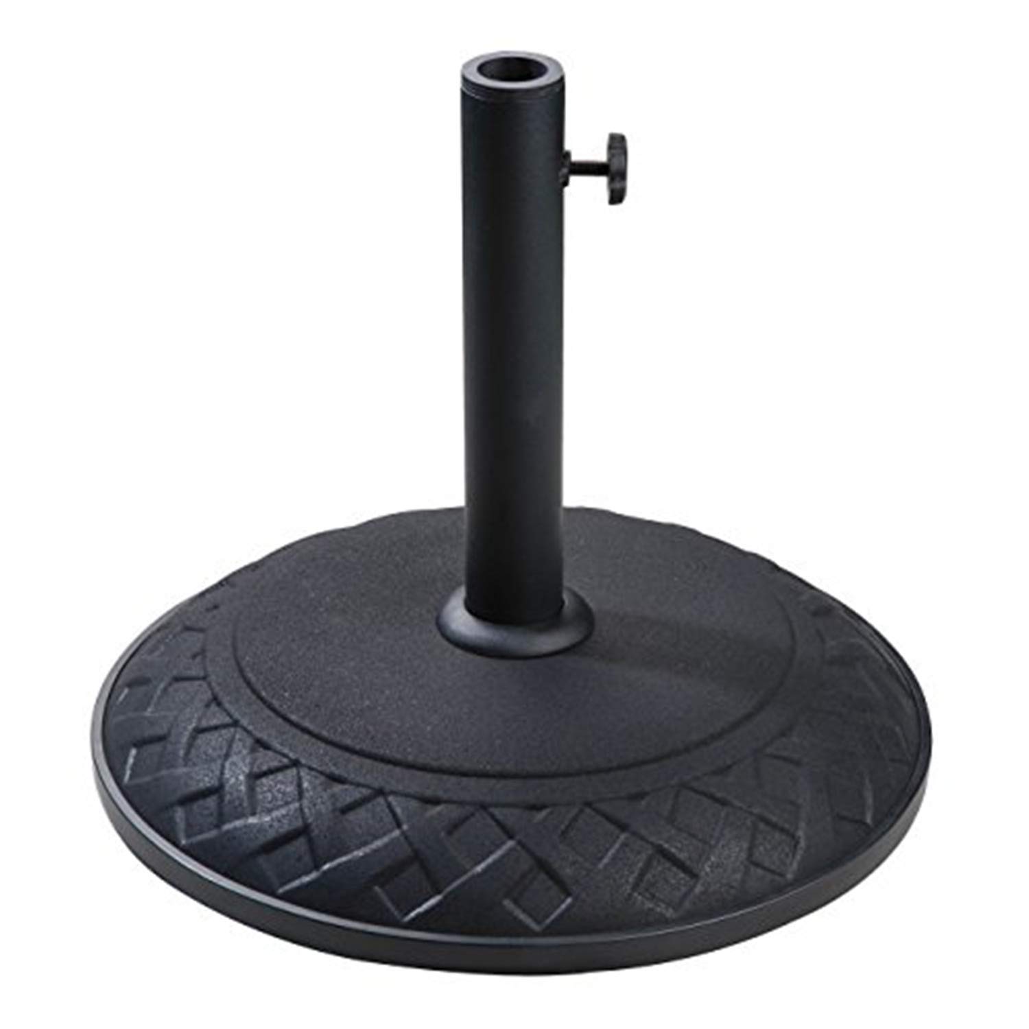 Stylish Compound Resin Basket Weave Umbrella Stand for Indoor & Outdoor Use - Perfect for Entryway, Patio, and Garden Decor