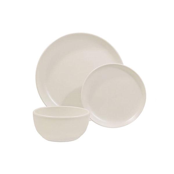 Premium 3-Piece Matte White Dinnerware Set - Elegant Plates & Bowls for Dining, Entertaining & Home Decor | Durable & Stylish Tableware for Everyday Use & Special Occasions