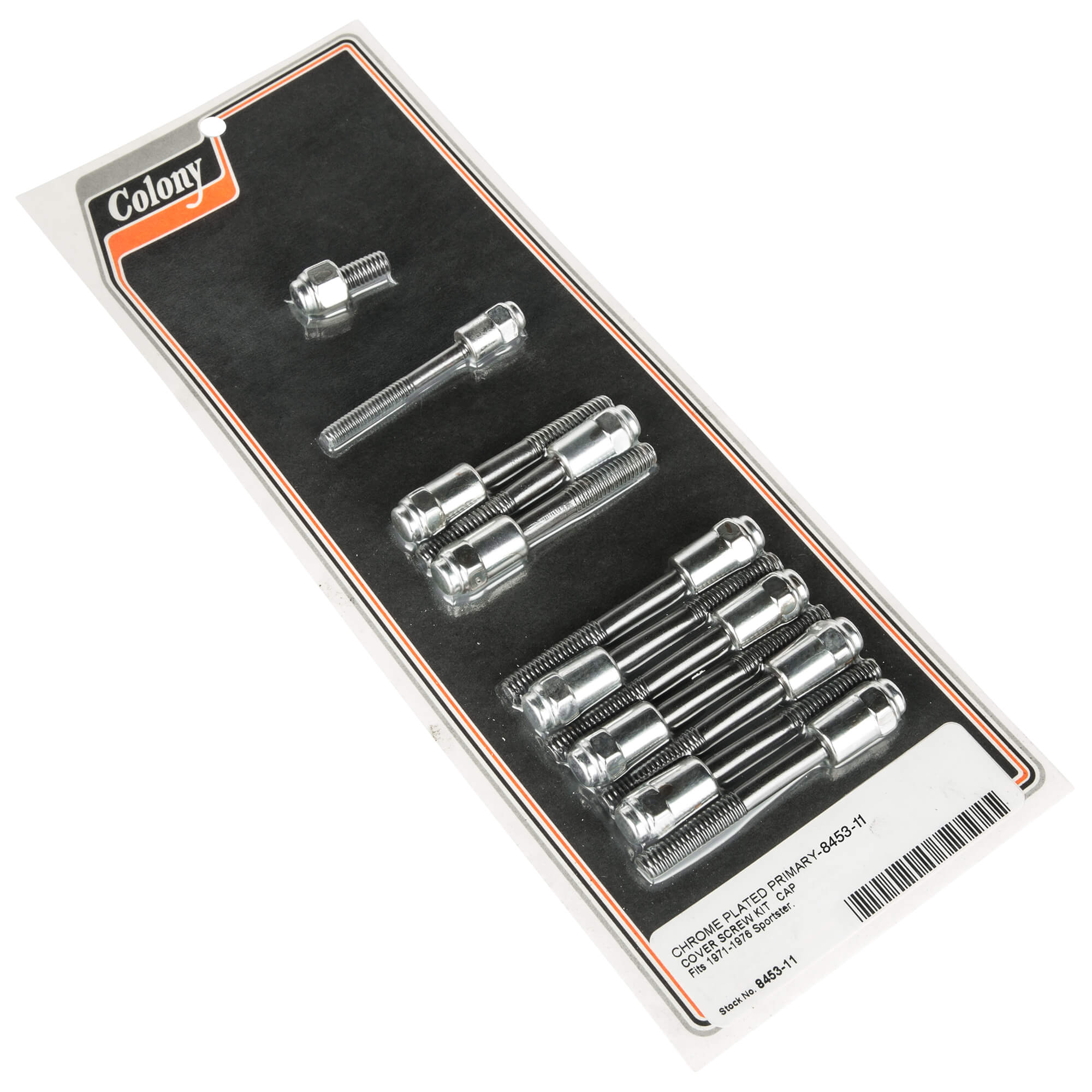 1971-1976 Harley Davidson Sportster 11 Primary Cover Cap Screw Kit - Chrome Plated for Motorcycle Restoration & Maintenance