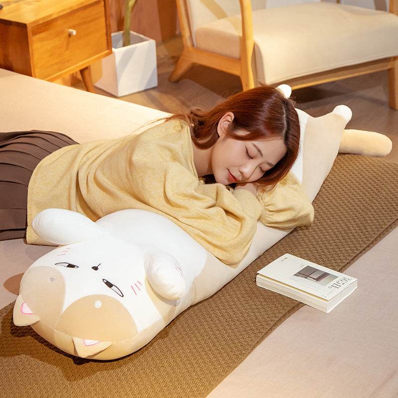 Giant Long Cat Plush Stuffed Animal - 4.2ft Extra Large Fluffy Plush Toy for Kids & Adults | Perfect for Cuddling, Home Decor, and Gifts