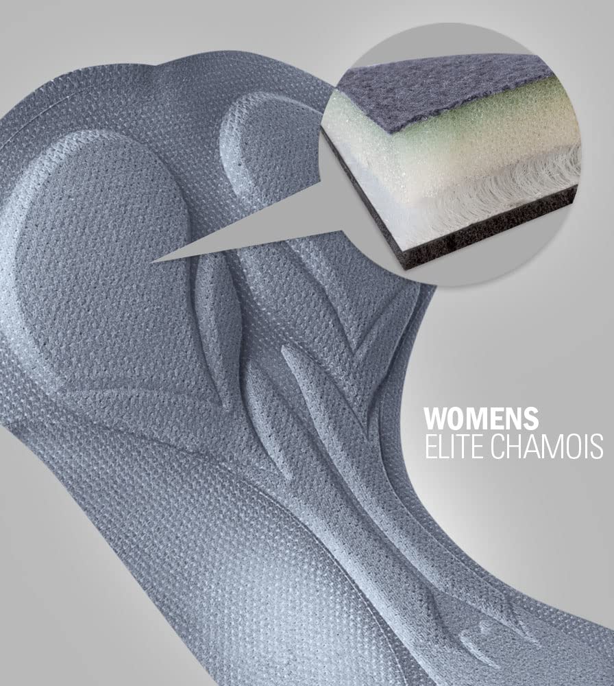 Women's Elite Padded Cycling Shorts - Premium Long Distance Biking Shorts for Comfort & Performance | High-Quality USA Made | Perfect for Road Cycling, Spinning Classes & Outdoor Adventures
