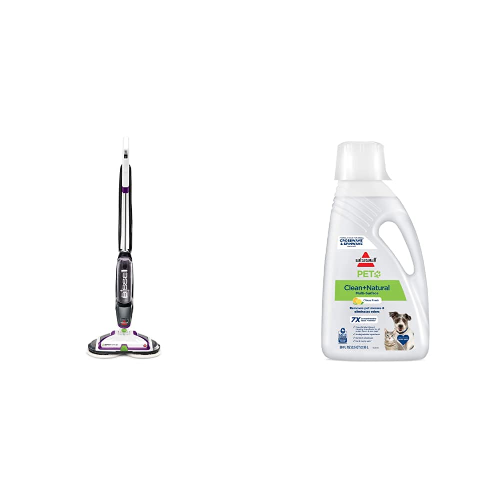 Bissell SpinWave PET Hard Floor Spin Mop with Natural Cleaning Formula - 20399 Model for Pet Hair & Stains | Perfect for Tile, Laminate & Hardwood Floors in Homes with Pets