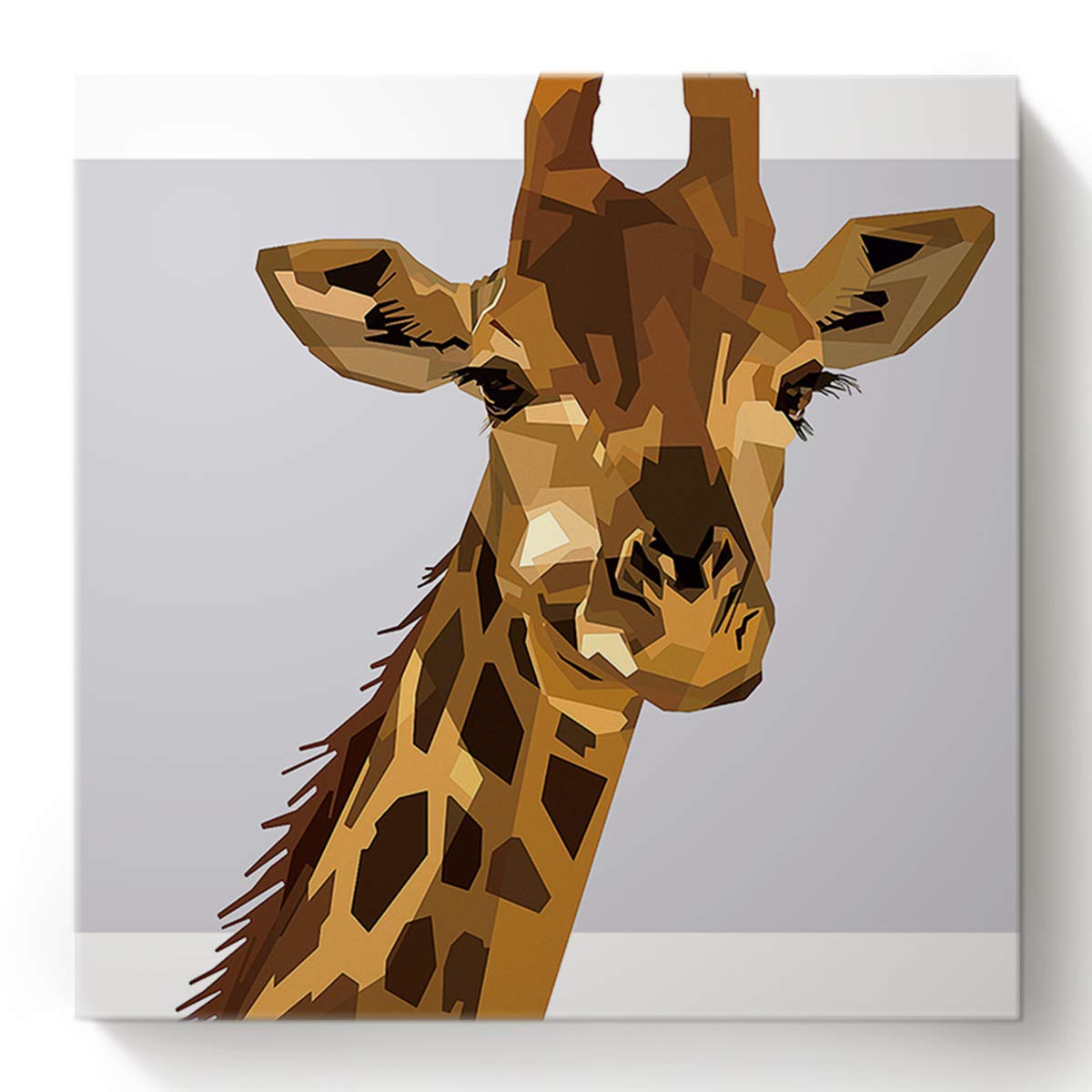 DIY Paint by Numbers Kit for Adults & Kids - Giraffe Geometric Oil Painting on 20x20 Inch Framed Canvas, Beginner-Friendly Acrylic Art Set | Perfect for Home Decor, Gift Giving & Stress Relief