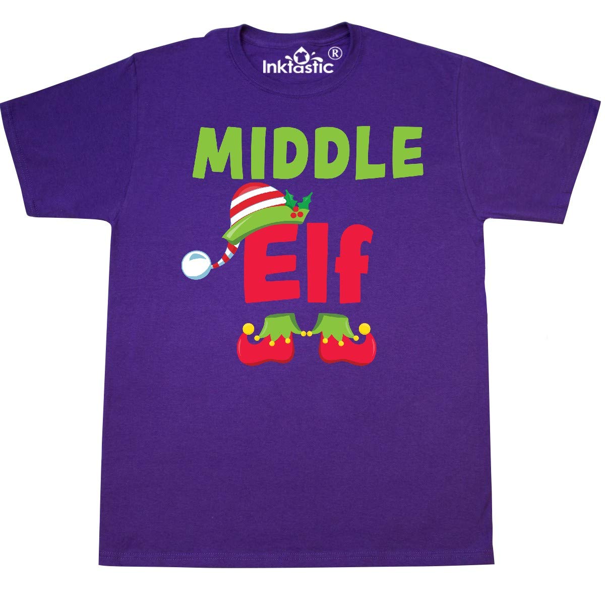 Inktastic Christmas Middle Elf T-Shirt - Funny Holiday Graphic Tee for Men & Women - Perfect for Christmas Parties & Family Gatherings