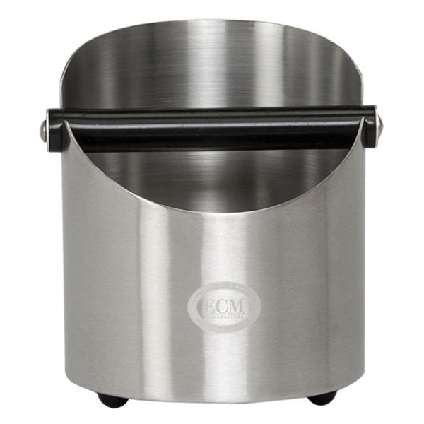 ECM Knock Box - Professional Espresso Knock Out Box for Coffee Grounds, Durable Stainless Steel Coffee Puck Disposal with Silicone Base - Perfect for Home Baristas & Coffee Shops