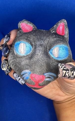 Black Cat Bath Bomb - Movie Inspired Cora Cat & Buttons Horror Bath Bomb for Relaxation - Perfect for Halloween, Spa Nights & Gift Giving