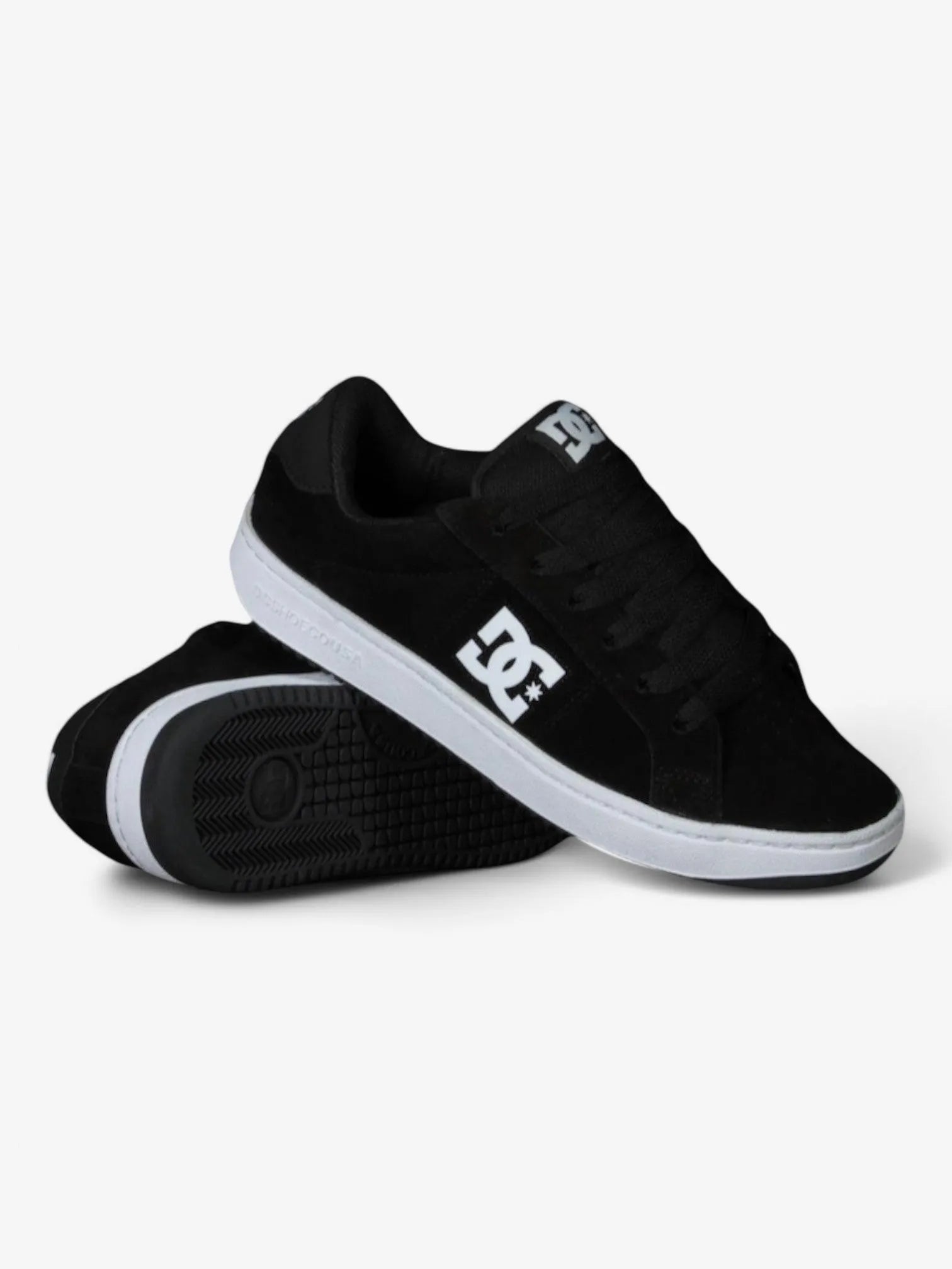 DC Striker SS Skate Shoes for Men - Black & White Sneakers for Skateboarding, Casual Wear & Street Style