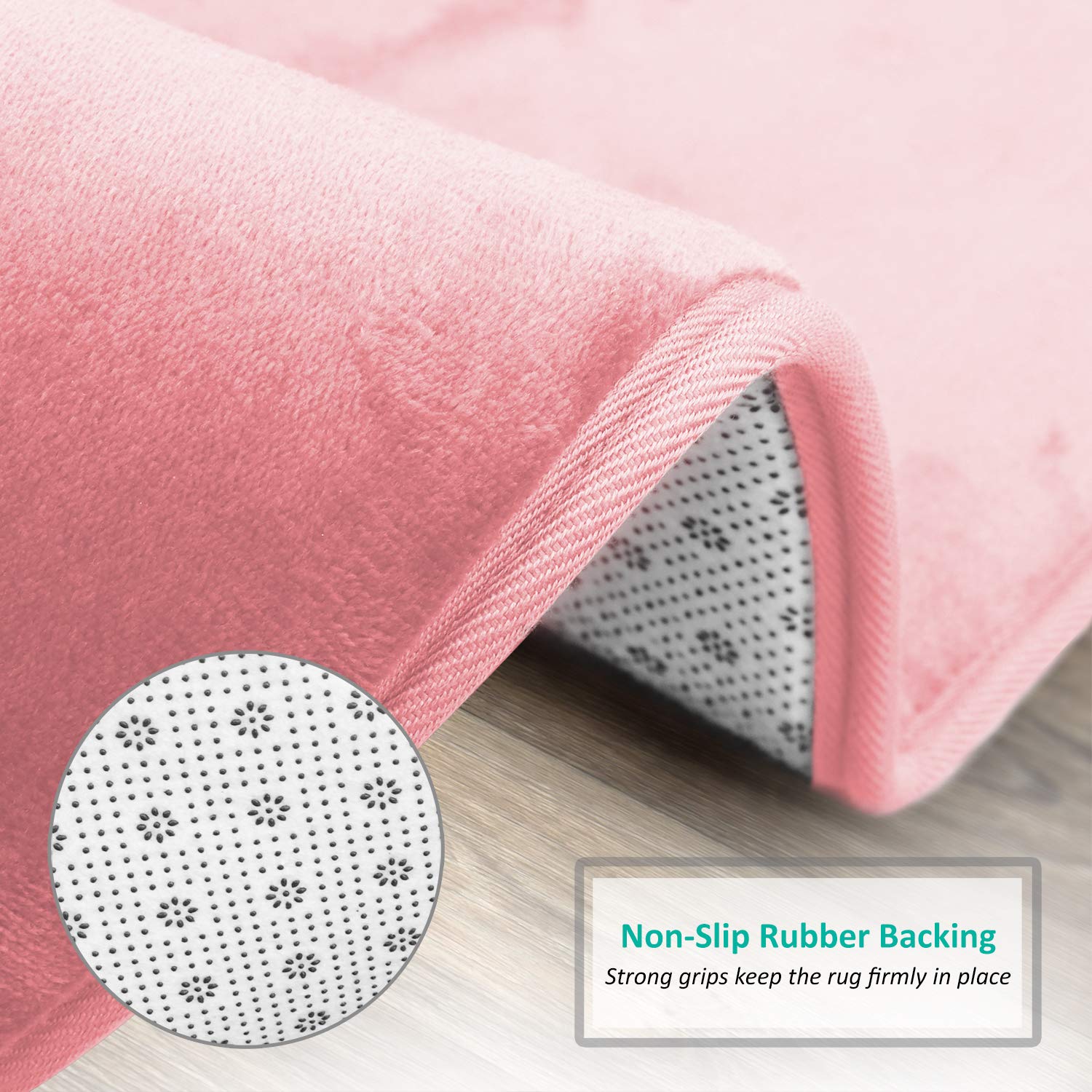 Clara Clark 3-Piece Memory Foam Bathroom Rug Set - Non-Slip Absorbent Velvet Bath Mat, Fast Drying Contour Rug (20