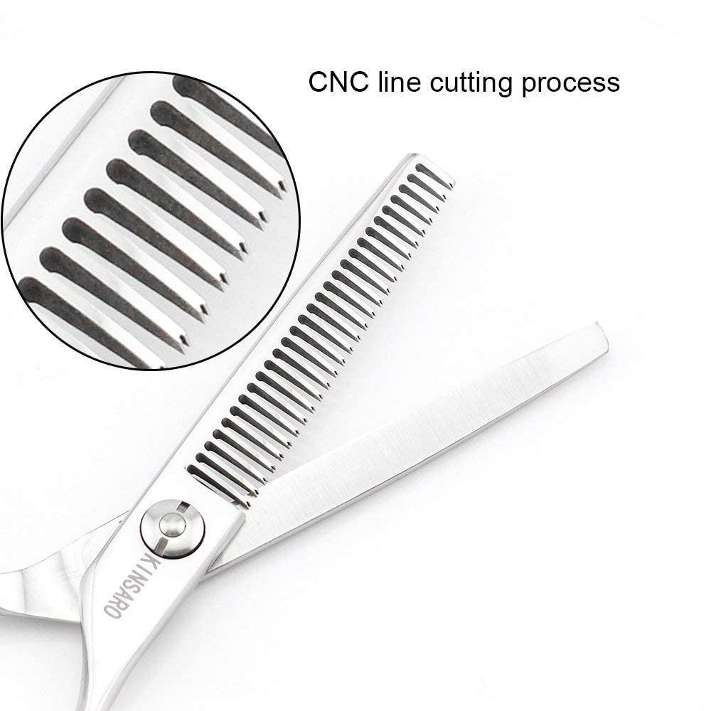 Professional 5.75 Inch Hair Cutting Scissors & 5.5 Inch Hair Thinning Shears Set - Barber Grade Stainless Steel Scissors for Precision Haircuts, Styling & Trimming - Perfect for Salon Professionals & Home Hair Care