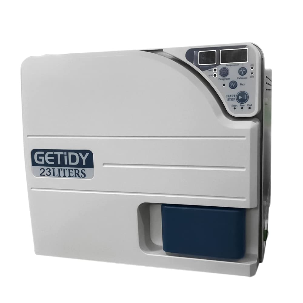 Getidy 23L Digital LCD Screen Steam Autoclave Sterilizer with Drying Function - Professional Medical Equipment for Dental Tools, Tattoo Needles & Beauty Salon Instruments