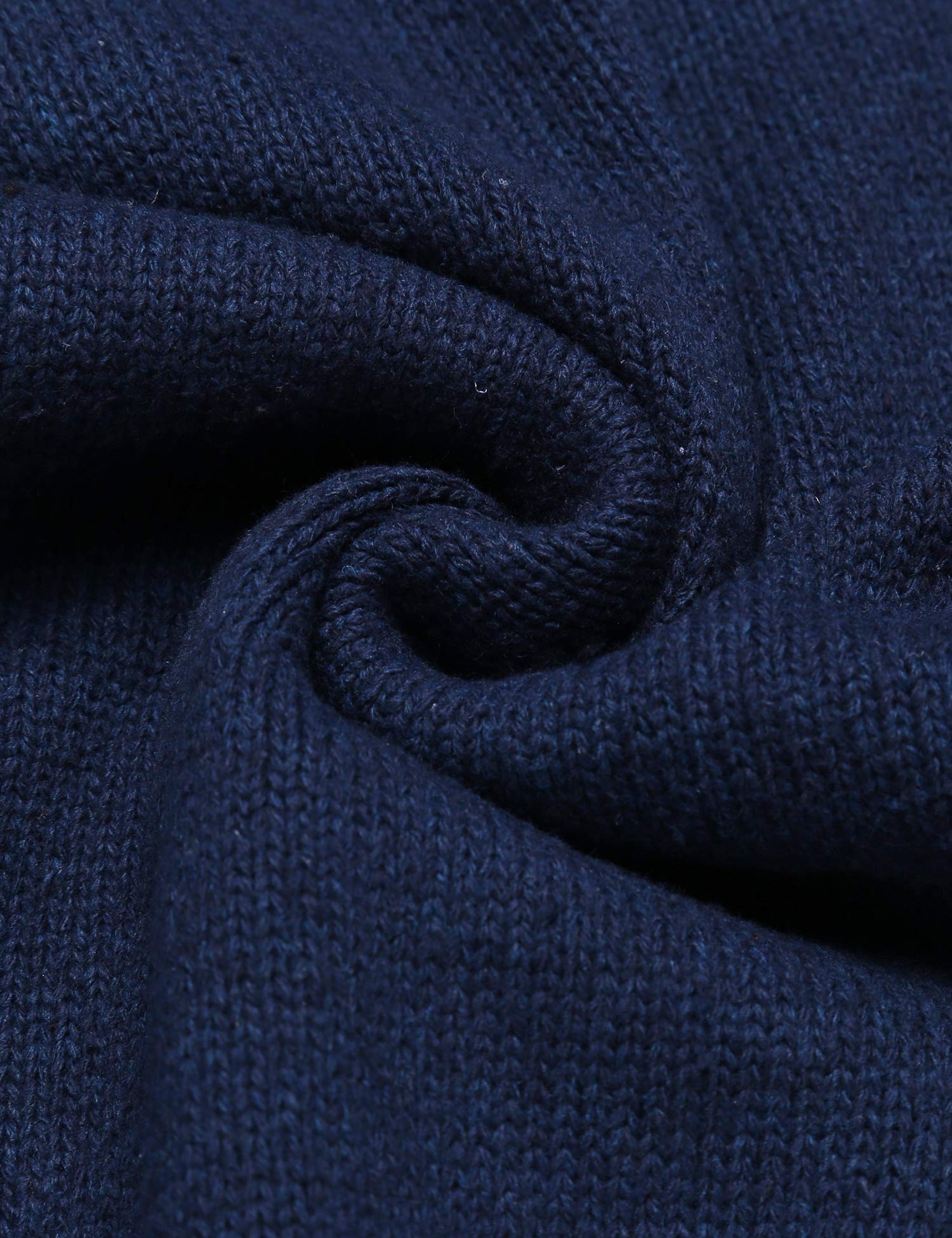 COOFANDY Men's Shawl Collar Sweater V-Neck Cable Knit Pullover - Casual Winter Warm Wool Blend Sweater for Office, Date Night & Holiday Outfits