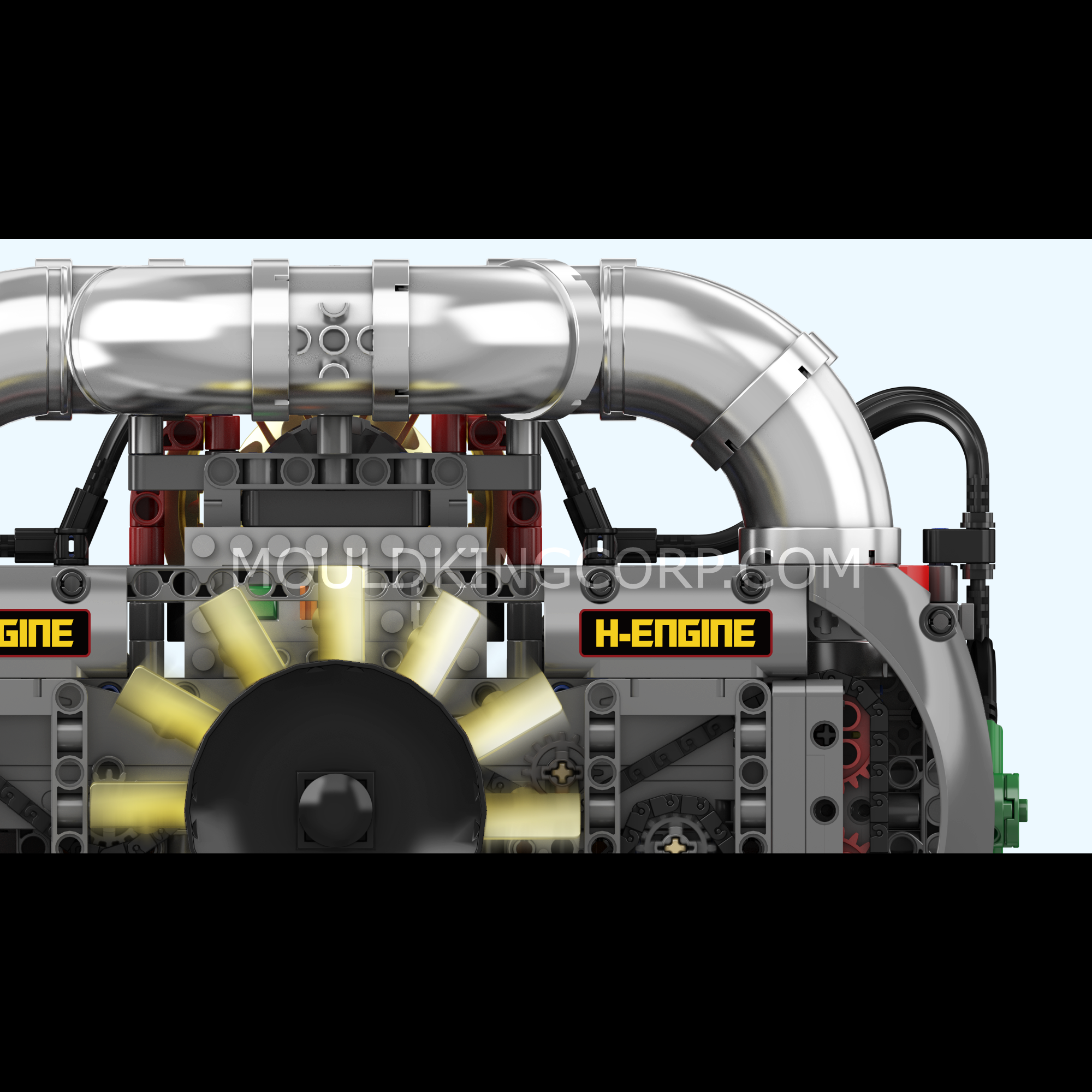 Mould King 10181 Motorized Flat 6 Engine Building Kit - 2,375 Piece STEM Toy for Adults & Teens | DIY Model Engine Kit for Car Enthusiasts & Engineering Hobbyists | Perfect for Home Display, Educational Projects & Gift Giving