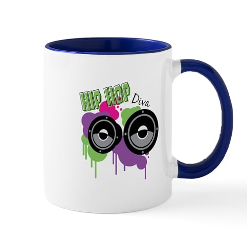White/Navy Inside - HIP HOP Diva Mugs
