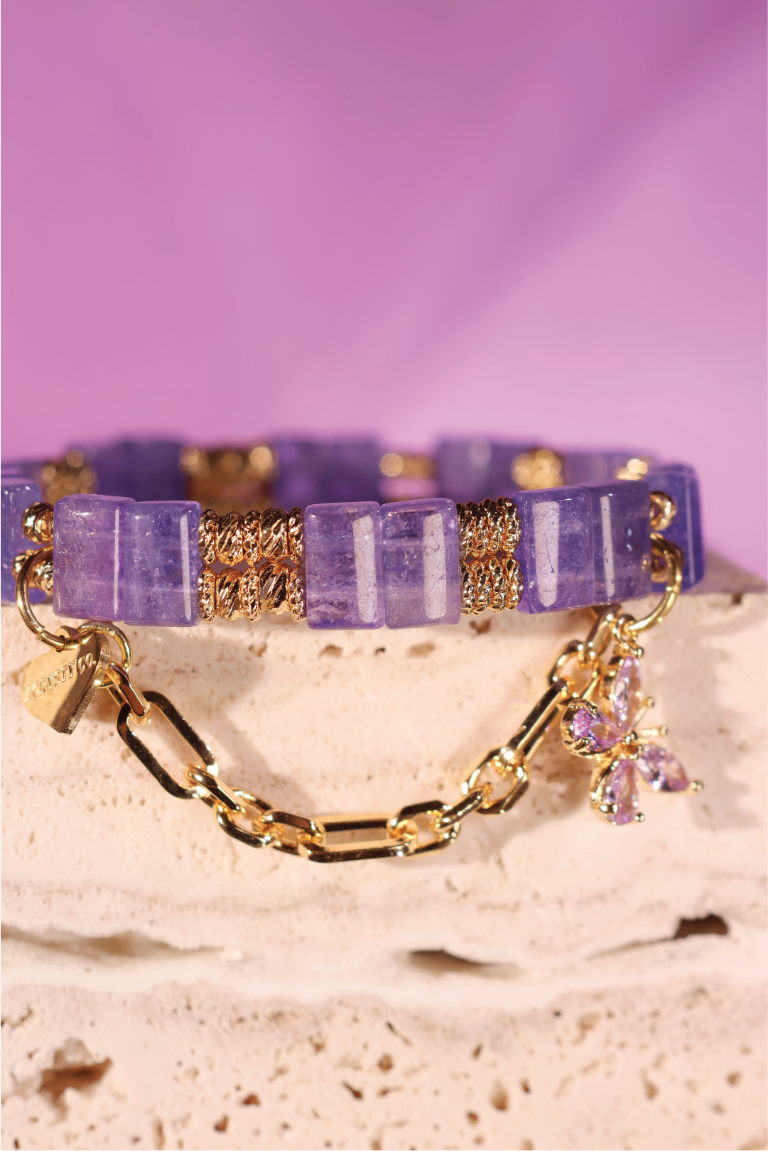 Mystic Glow ACD × Twilight Tanzanite Bangle - Elegant Handmade Jewelry for Women, Perfect for Evening Parties, Weddings & Special Occasions