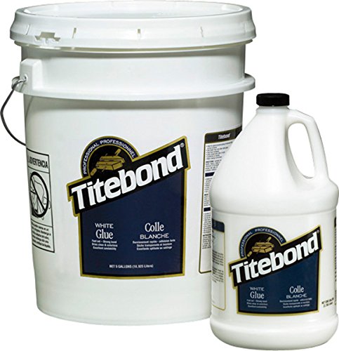 Titebond White Glue - 5 Gallon Pail | Premium Woodworking & Craft Adhesive for DIY Projects, Home Repairs, and School Crafts