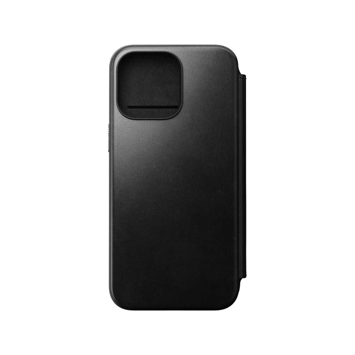 Premium Nomad Horween Leather Folio Case for iPhone 15 Pro Max - Black | Slim Protective Wallet Cover with Card Slots | Perfect for Business Professionals & Travel