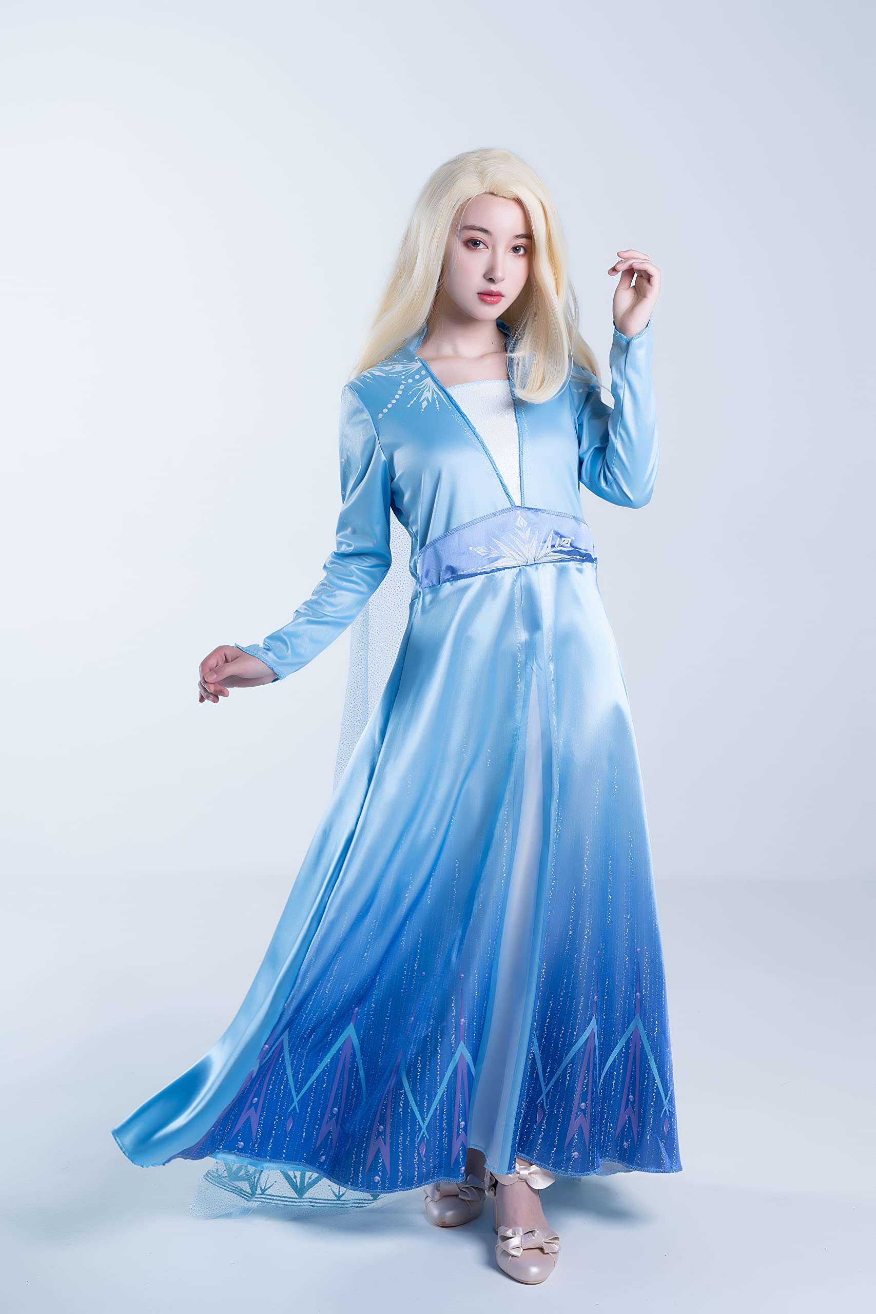 Disney Frozen 2 Elsa Deluxe Adult Costume for Women - Official Licensed Dress Up Outfit for Halloween, Cosplay & Themed Parties