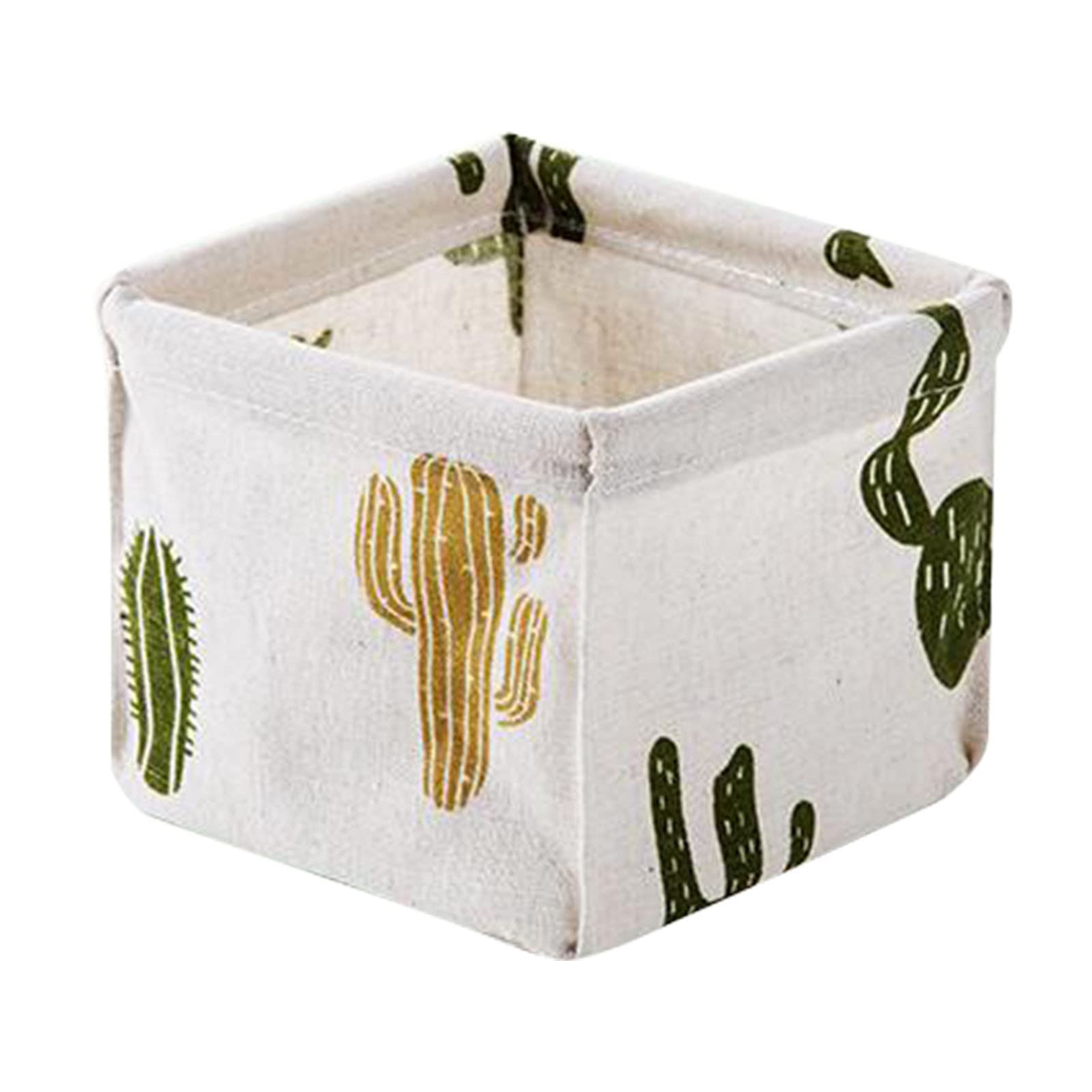 Cotton and Linen Desktop Storage Box - Large Organizer with Lid for Stationery, Cosmetics, Sundries | Perfect for Office, Home, and Dorm Organization