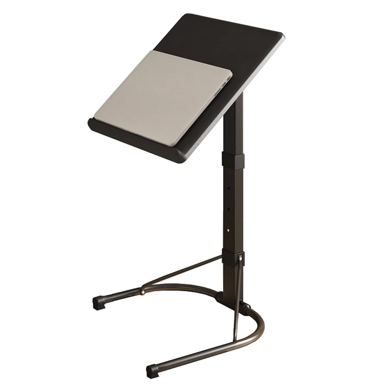 Adjustable Laptop Bed Table Tray - Foldable Computer Stand for Eating, Working & Reading on Couch or Bed | Portable Notebook Holder with Height Adjustment | Perfect for Home Office, Study & Relaxation (Black)