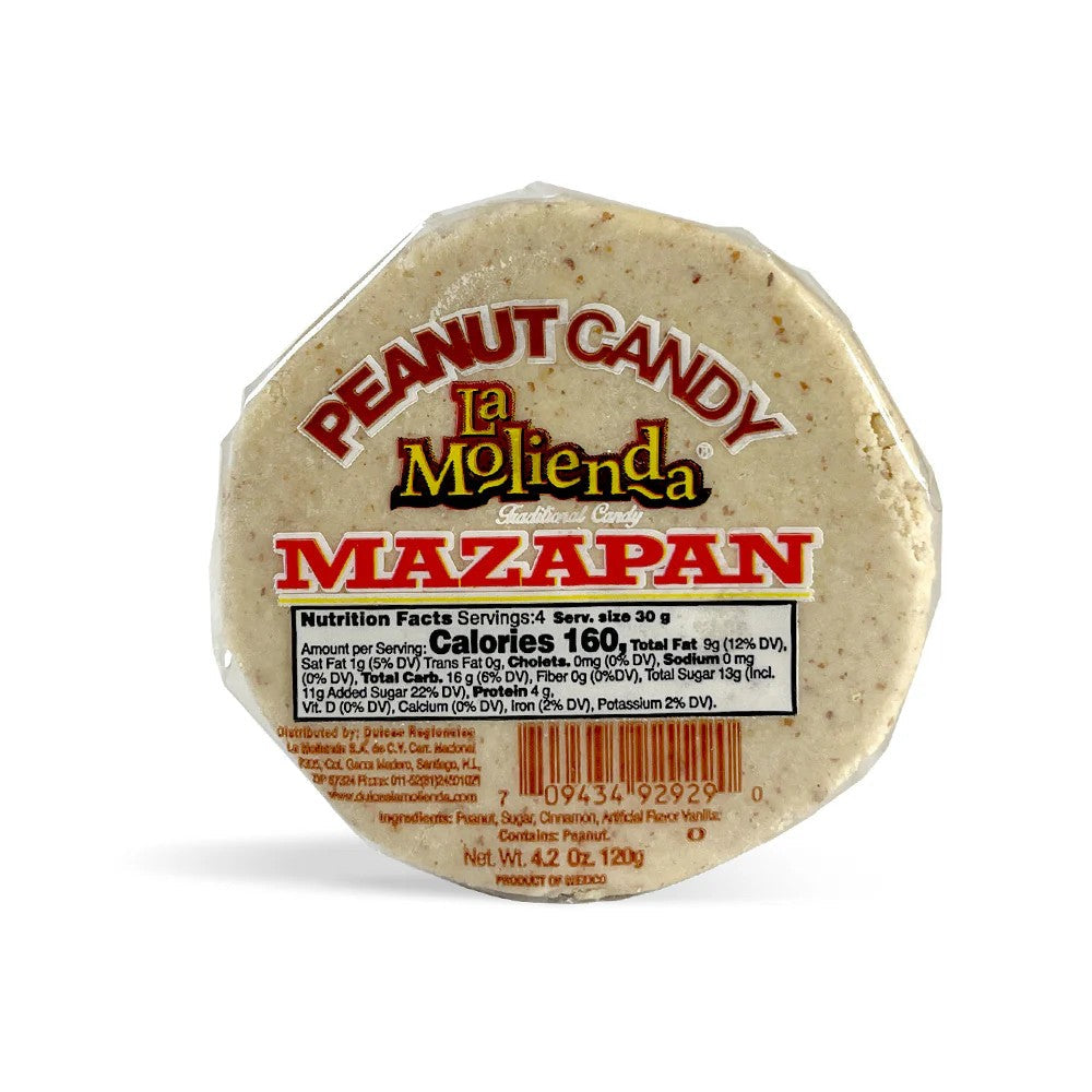 La Molienda Mazapan Peanut Candy - 36 Count Box | Authentic Mexican Treat for Parties, Gifts & Snacking