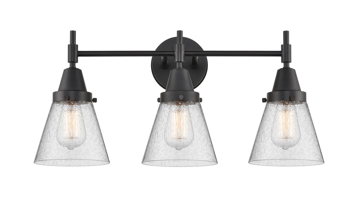 Innovations 447-3W-BK-G64-LED Modern Black LED Bathroom Vanity Light Fixture - Perfect for Bathroom, Powder Room & Dressing Area Lighting
