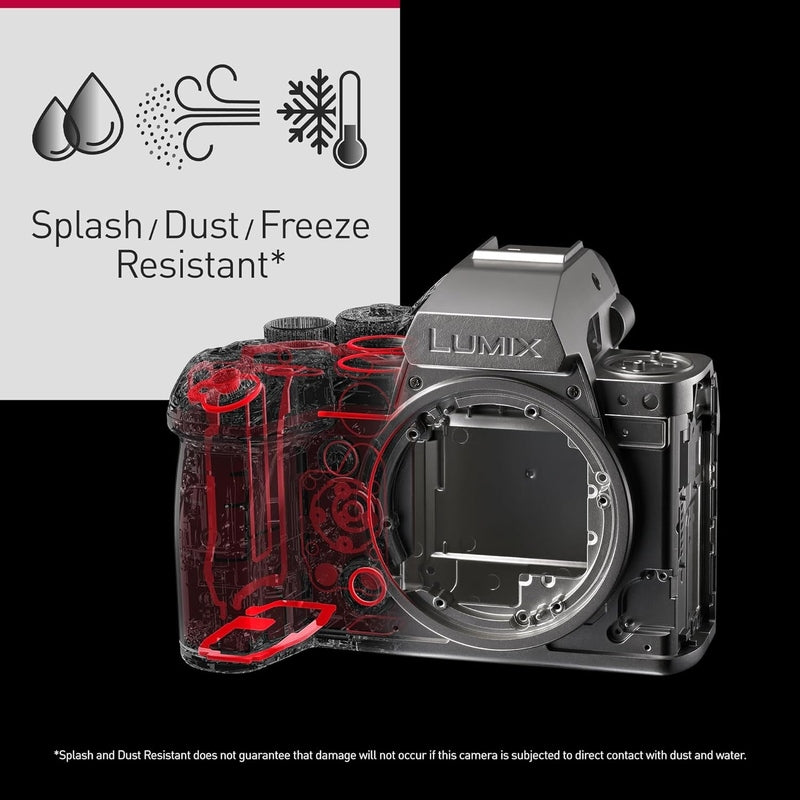 Panasonic Lumix S1R II 47.3MP Full Frame Mirrorless Camera - 4K 60p Video, 5-Axis Stabilization - Perfect for Travel, Wedding & Professional Photography