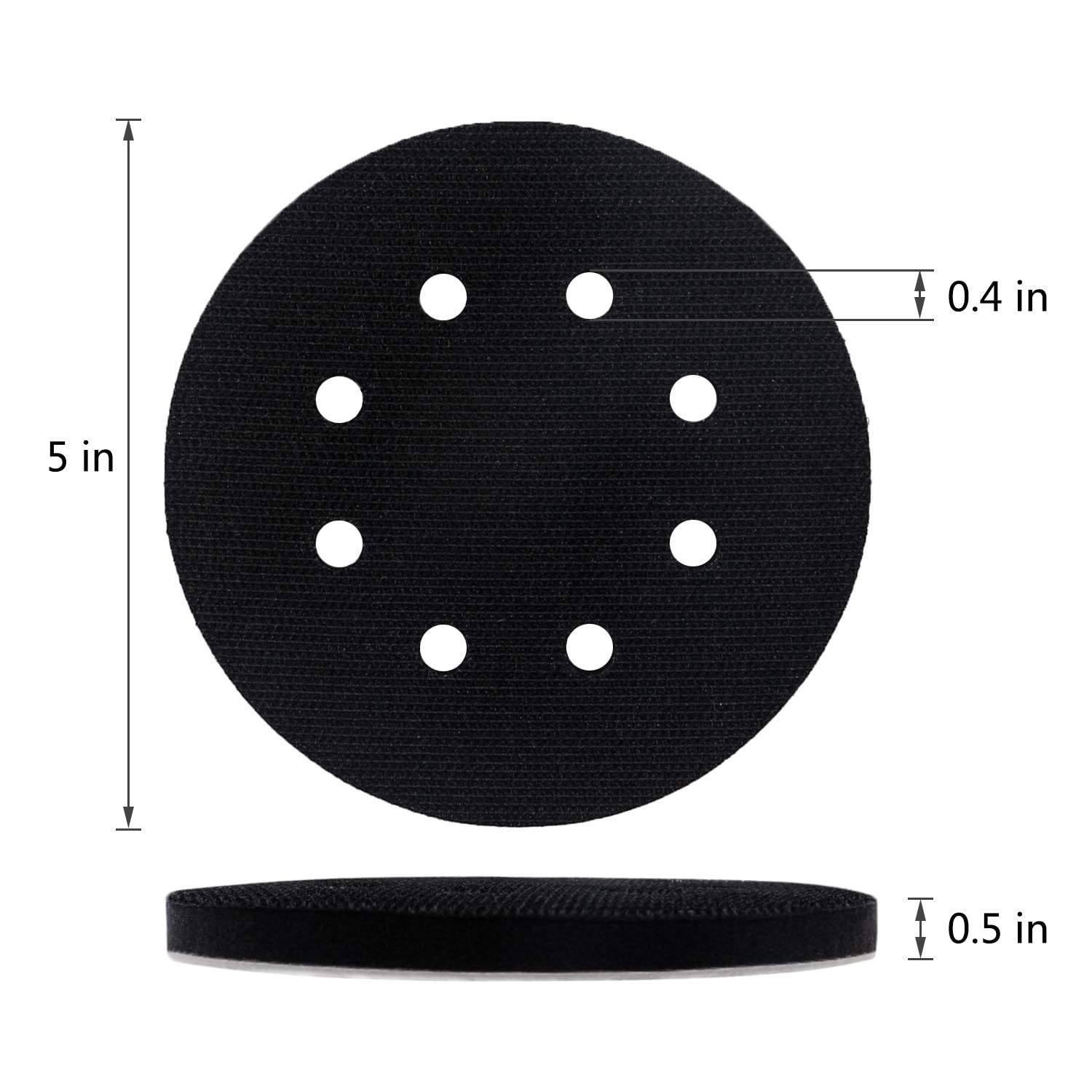 7 Pack 5 Inch Hook and Loop Soft Sponge Buffer Pads for Orbital Sander - 8 Hole Foam Interface Sanding Pads for Automotive Polishing, Woodworking & DIY Projects - Perfect for Car Detailing, Furniture Refinishing & Surface Smoothing