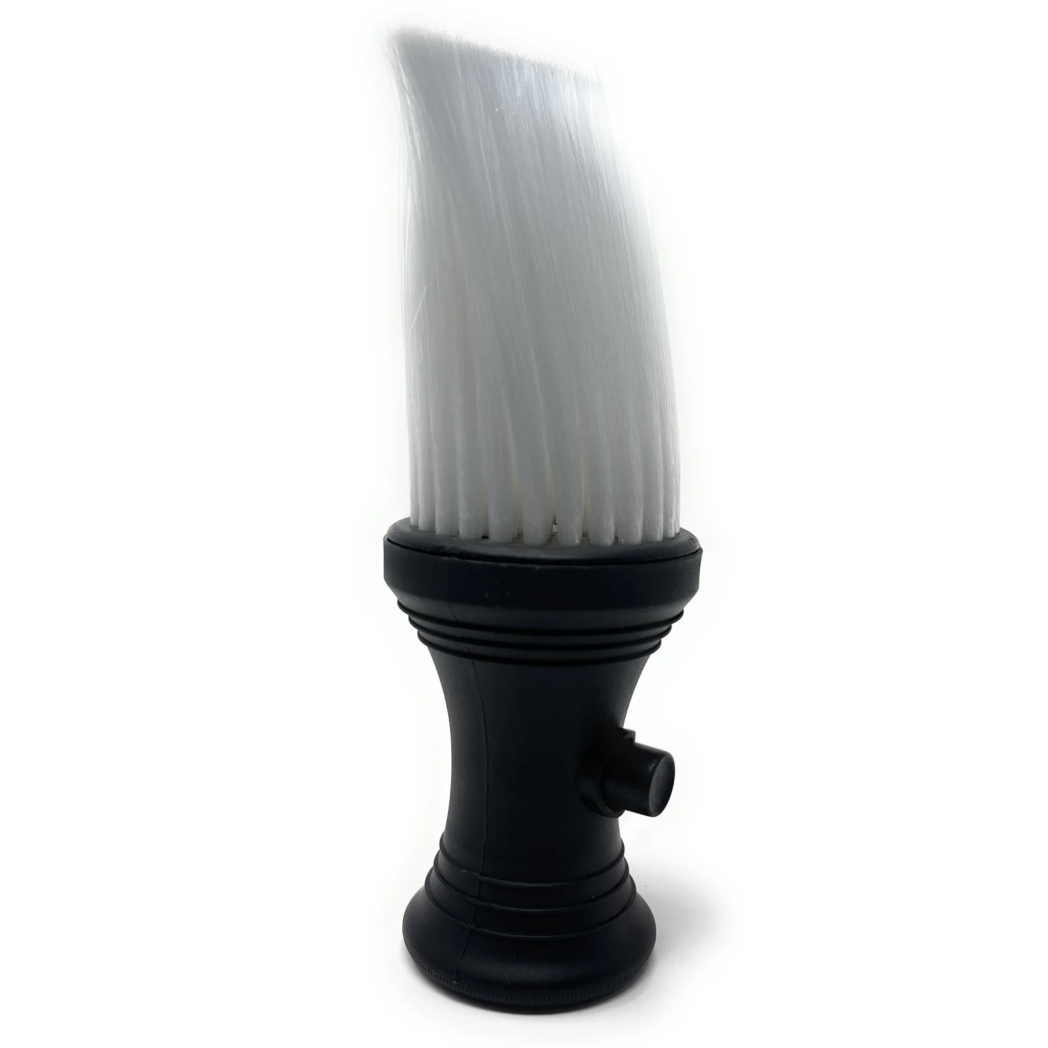 Scalpmaster Professional Barber Brush Neck Duster with Powder Dispenser | Soft Nylon Bristles & Stand-Up Base | Perfect for Haircuts, Styling & Grooming at Salons & Home