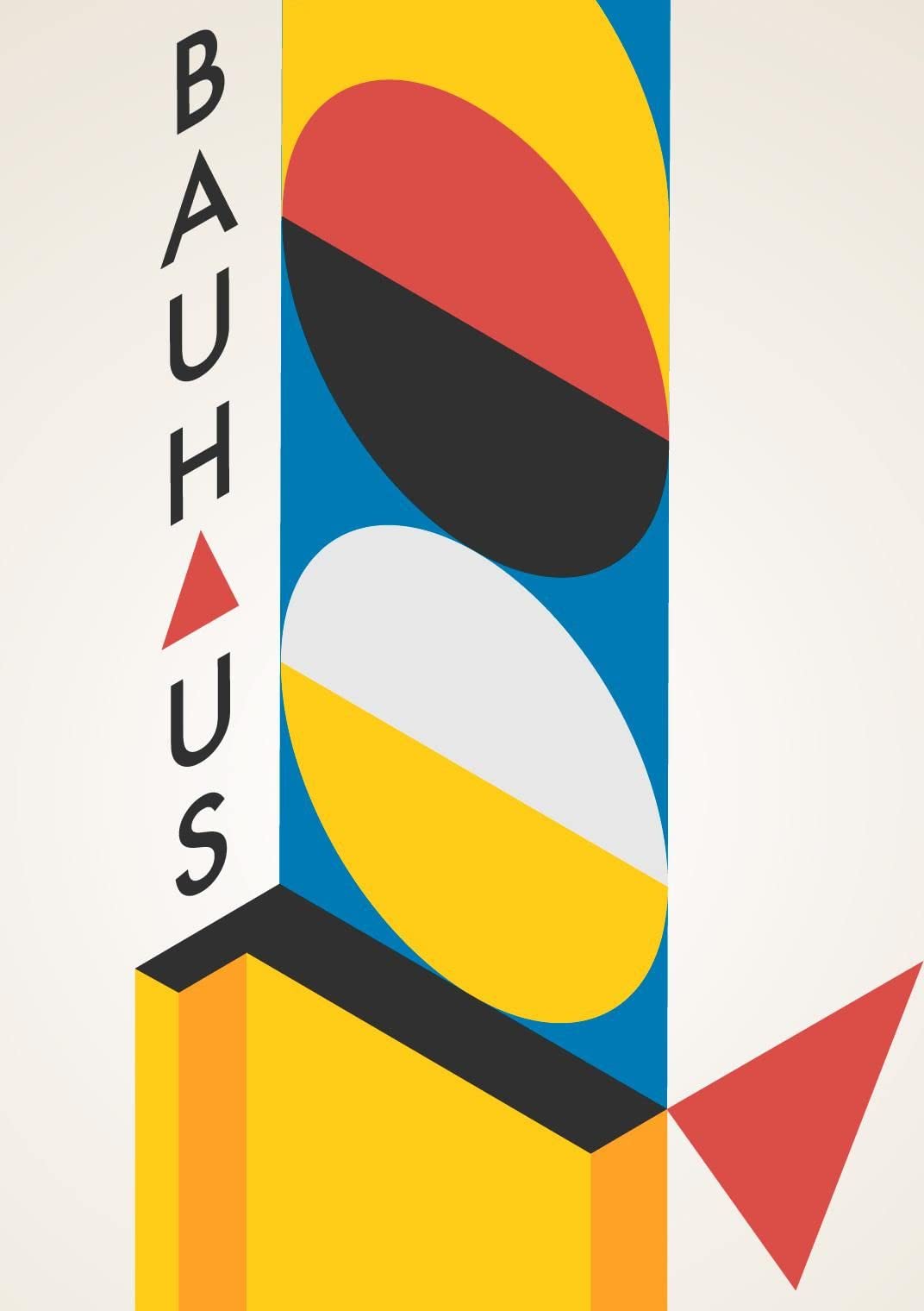 Bauhaus Style Canvas Wall Art - High Quality Giclee Print Modern Home Decor | Motivational Office Wall Art for Living Room & Workspace | Perfect for Contemporary Interior Design