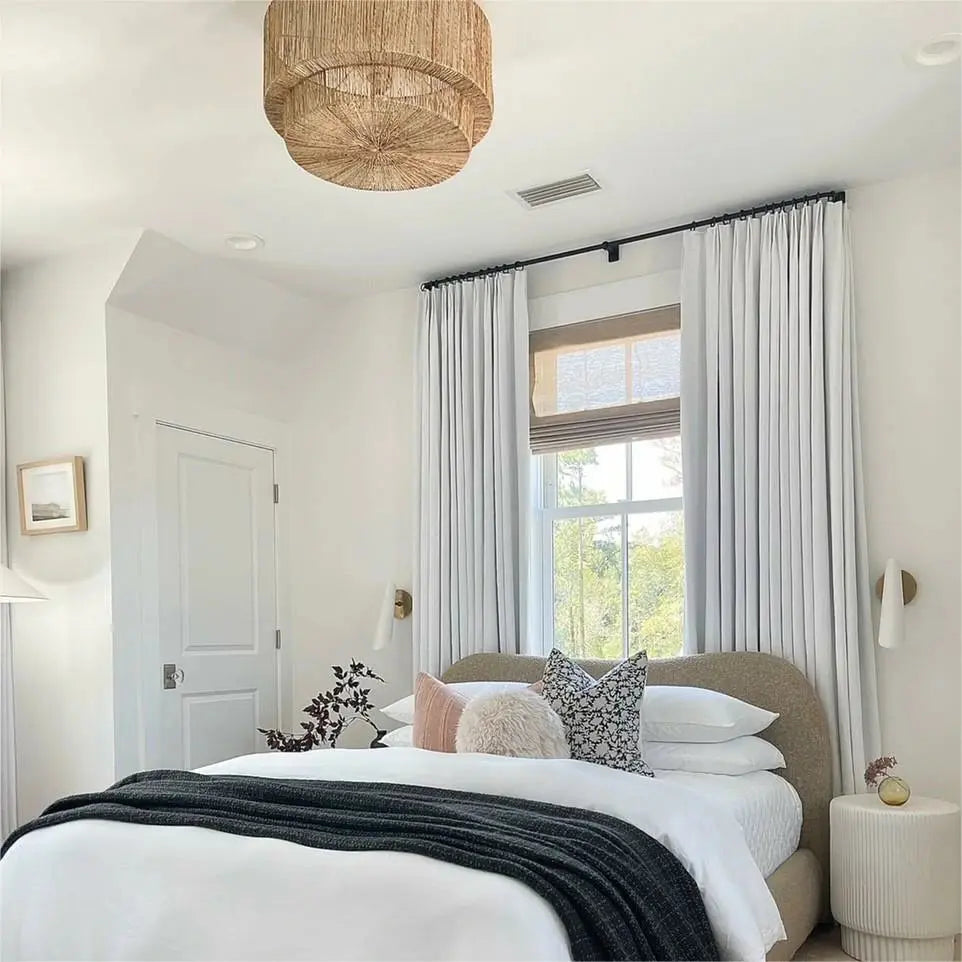 Motorized Blackout Pinch Pleat Curtains - Ready Made for Living Room & Bedroom - Noise Reduction & Light Blocking for Better Sleep