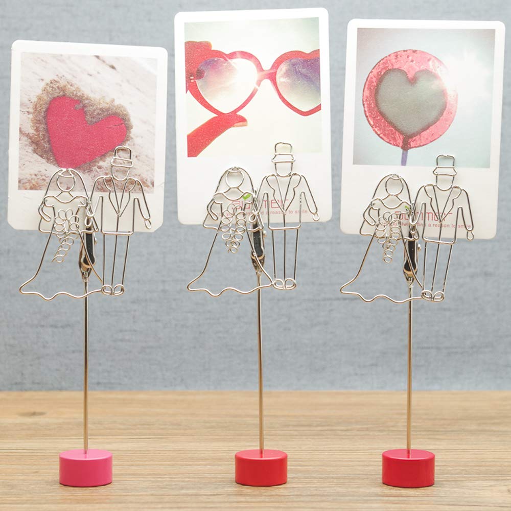 3-Pack Cute Alligator Clip Photo Display - Card Memo Desktop Picture Frame Holder Stand for Office, Home Decor & Gift Giving