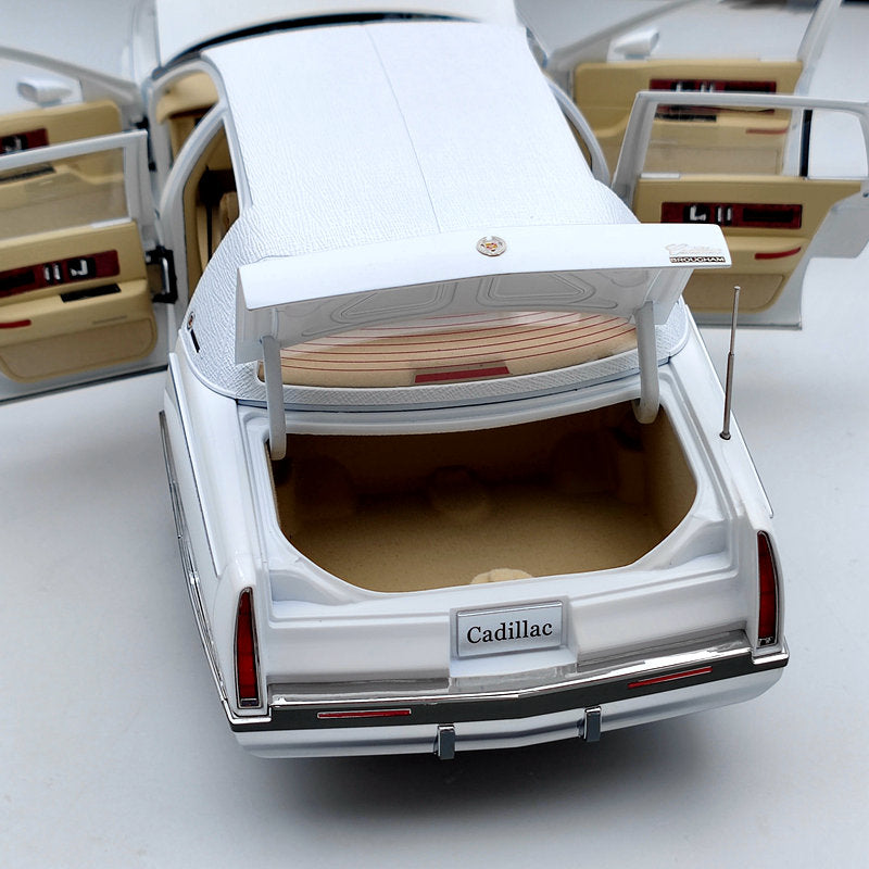 1:18 Scale 1993 Cadillac Fleetwood Sedan White Diecast Model Car - Limited Edition Collectible for Car Enthusiasts & Gift for Auto Lovers - Perfect for Display, Collection, and Home/Office Decoration
