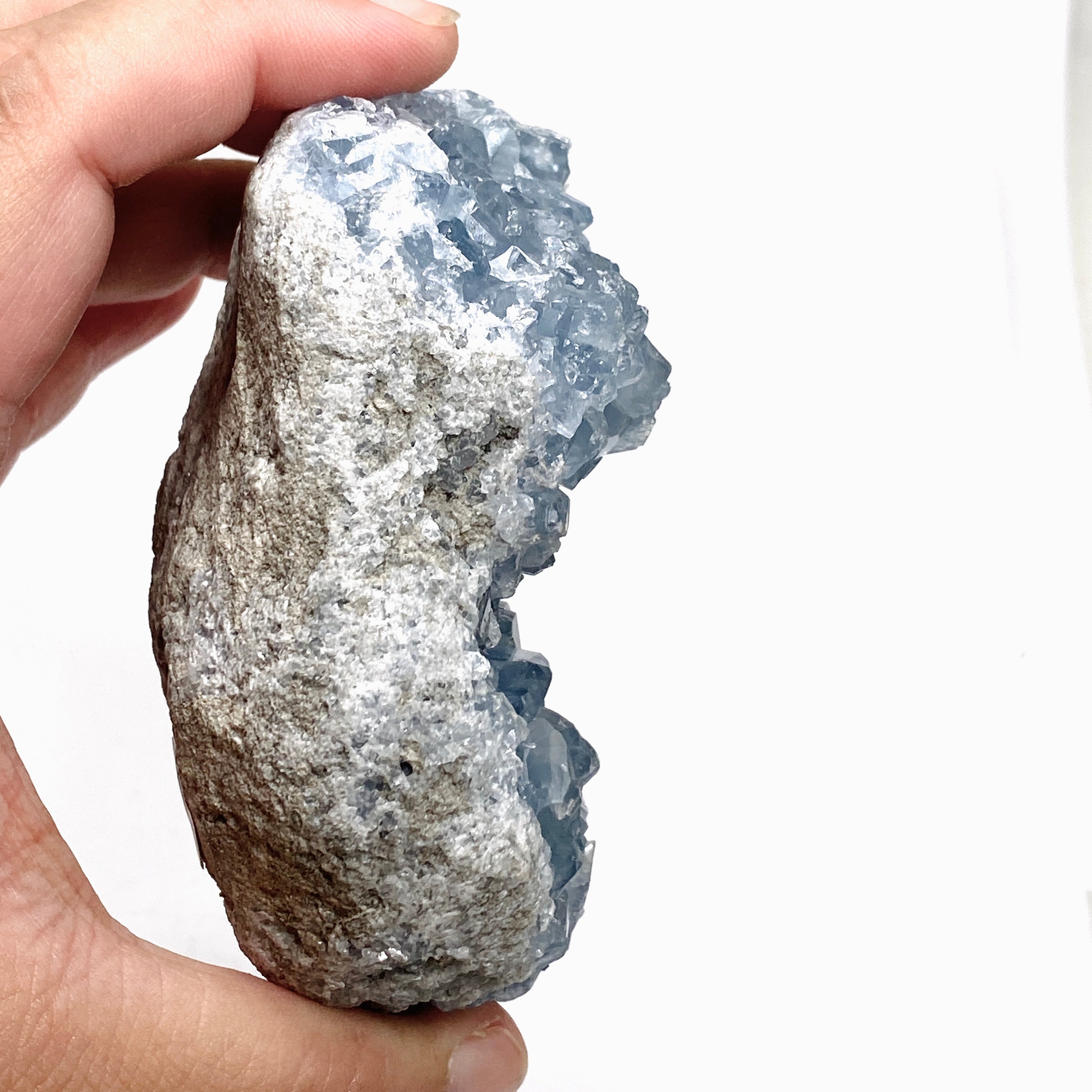 Natural Celestite Crystal Cluster from Madagascar - Healing Stone for Meditation, Home Decor & Spiritual Gifts (CR3718) | Perfect for Reiki, Feng Shui & Crystal Collections