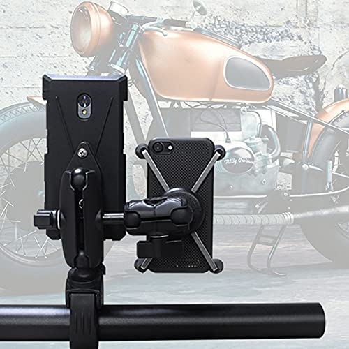 Pmandgk 9cm Aluminum Alloy Double Socket Arm with 1 Inch Ball Foot Mount - Motorcycle Camera Boom Arm for GoPro, Action Cameras - Perfect for Vlogging, Riding Adventures & Off-Road Recording