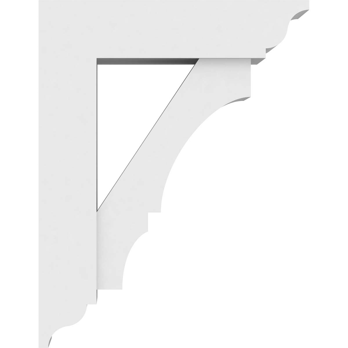 Ekena Millwork BKTP05X14X18BOA01 Standard Balboa Architectural Grade PVC Brackets - 5