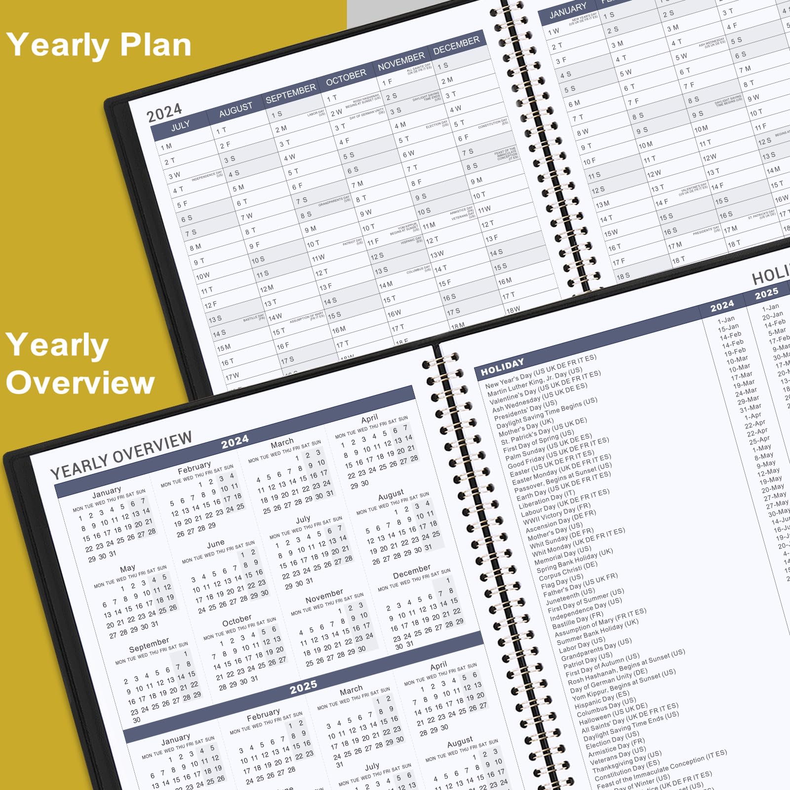 2025-2026 Indeme Weekly Planner | August 2025 to July 2026 A4 Appointment Diary with 15-Minute Intervals | Softcover Hourly Organizer (21.8 x 29 cm, Black) | Perfect for Business Professionals, Students & Time Management