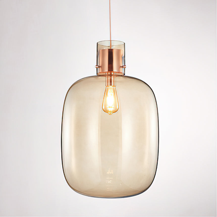 Cambre Glass Pendant Light - Modern Hanging Fixture for Kitchen Island, Dining Room & Bedroom Lighting - Dimmable LED Chandelier with Clear Glass Shade