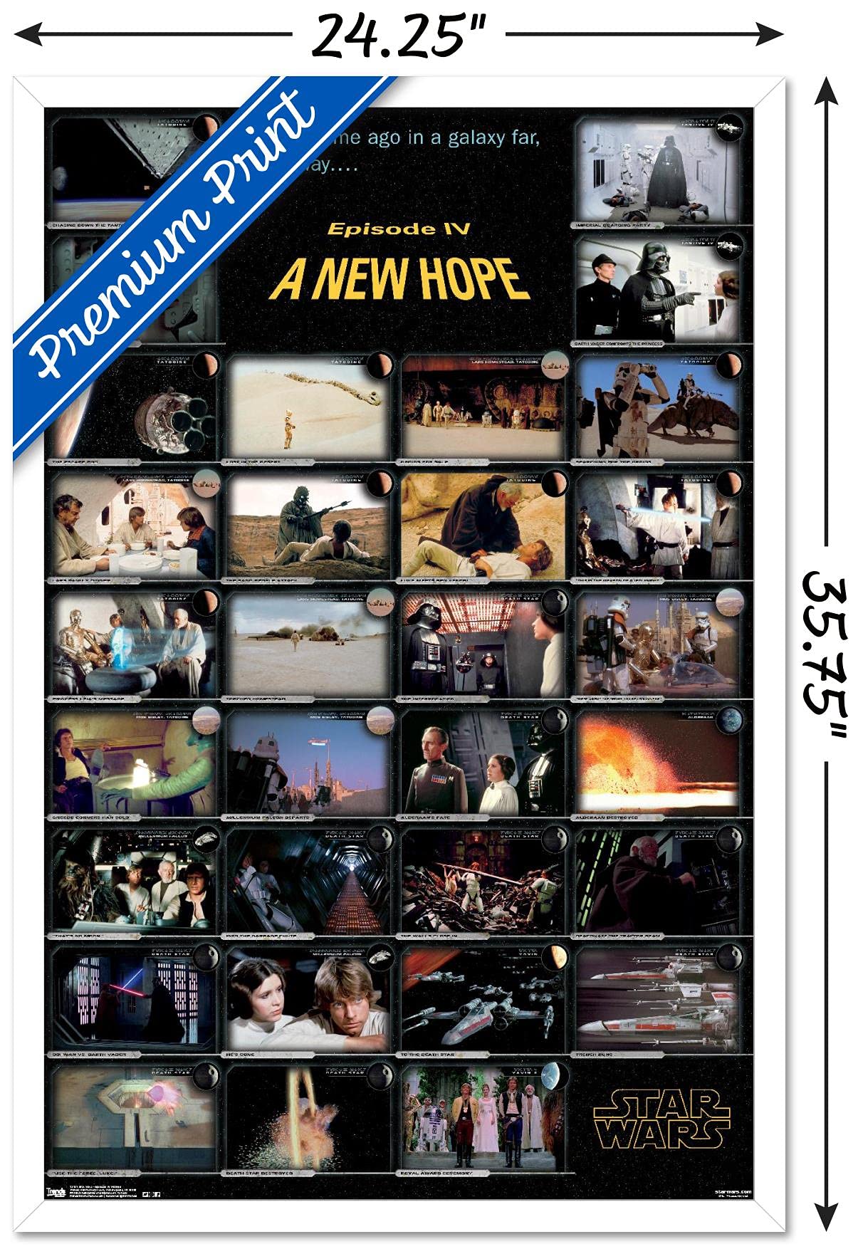 Star Wars: A New Hope Framed Movie Poster - 22.375